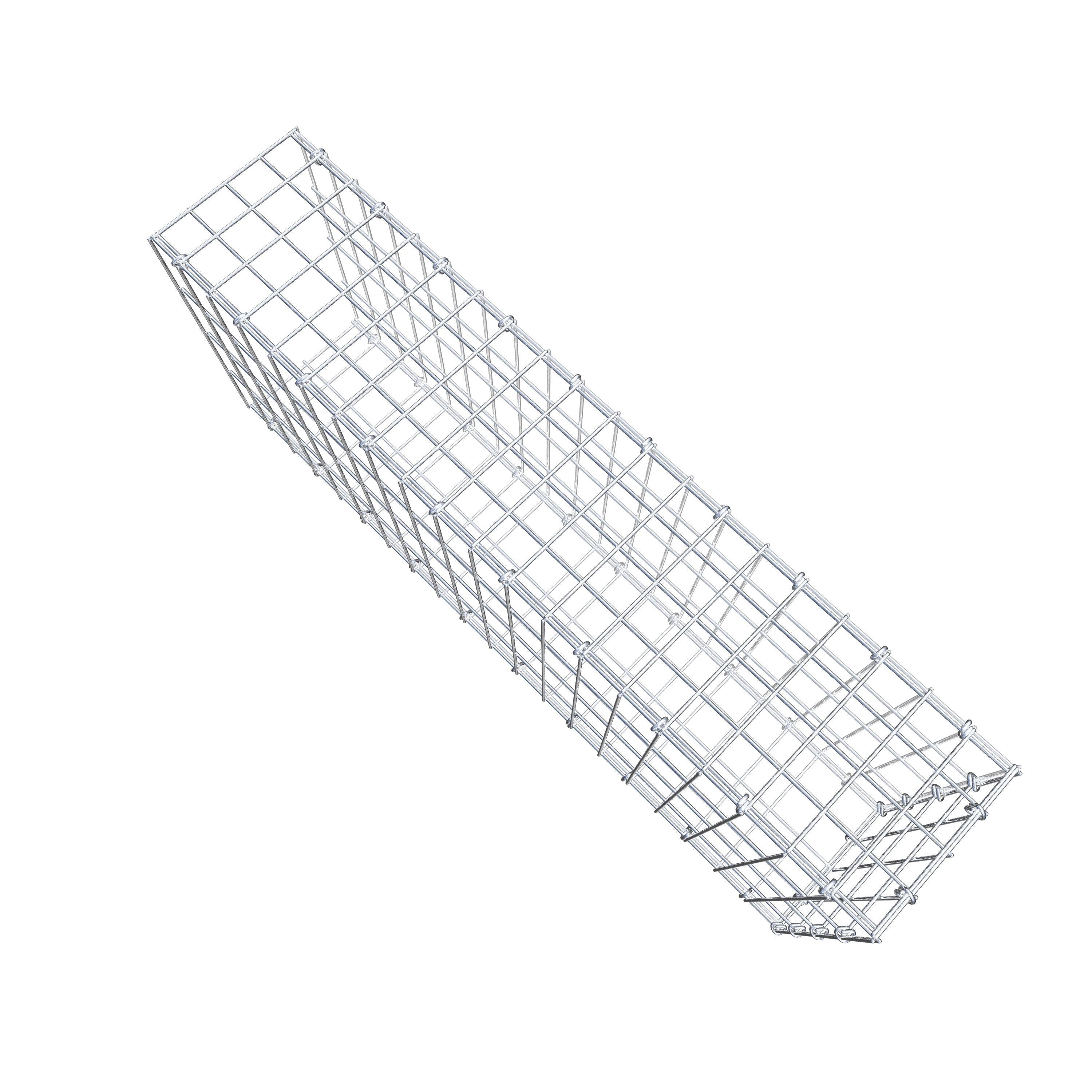 Monteret gabion type 2 100 cm x 40 cm x 20 cm, maskestørrelse 5 cm x 10 cm, C-ring