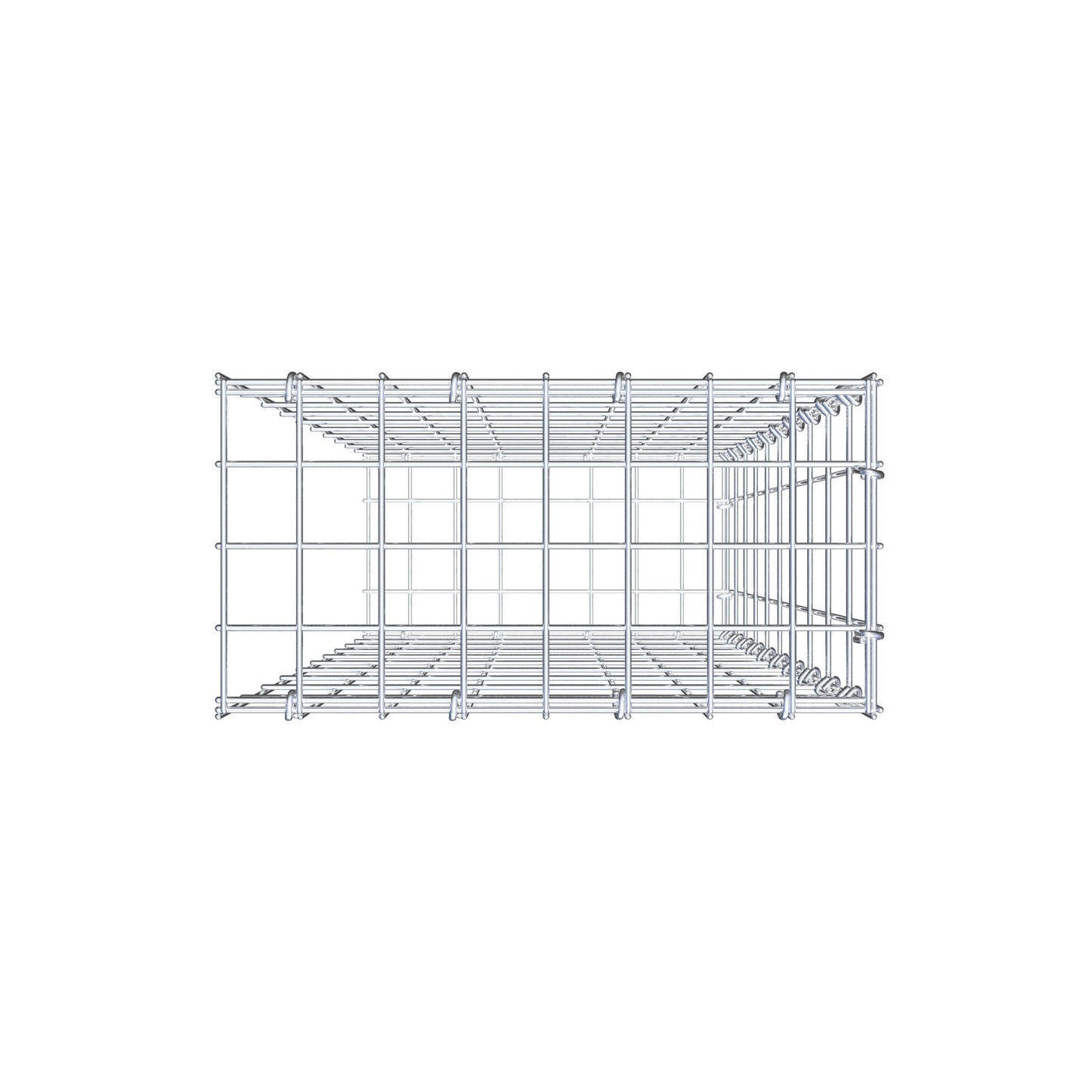 Fourche rapportée type 2 100 cm x 40 cm x 20 cm, mailles 5 cm x 10 cm, anneau en C