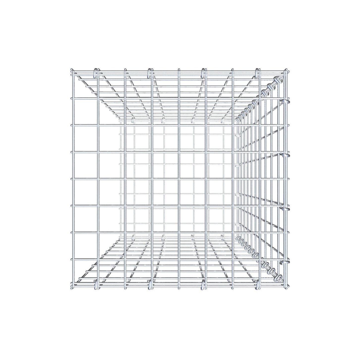 Monteret gabion type 2 100 cm x 40 cm x 40 cm, maskestørrelse 5 cm x 10 cm, C-ring