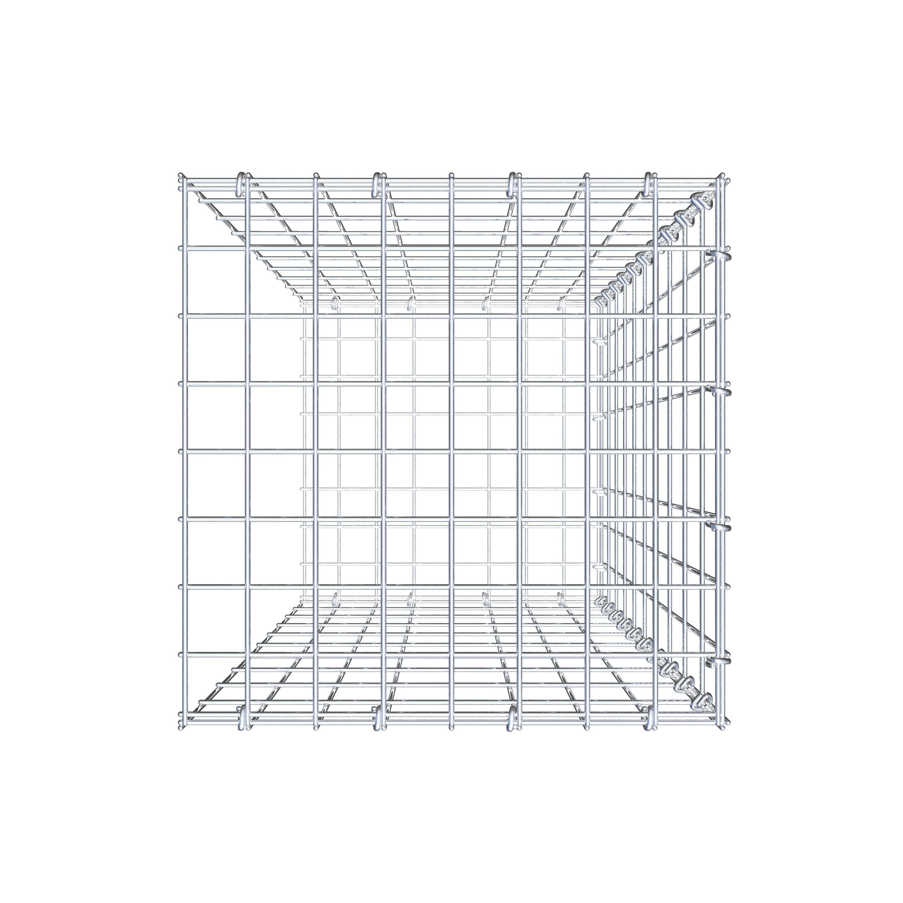 Mounted gabion type 2 100 cm x 40 cm x 40 cm, mesh size 5 cm x 10 cm, C-ring