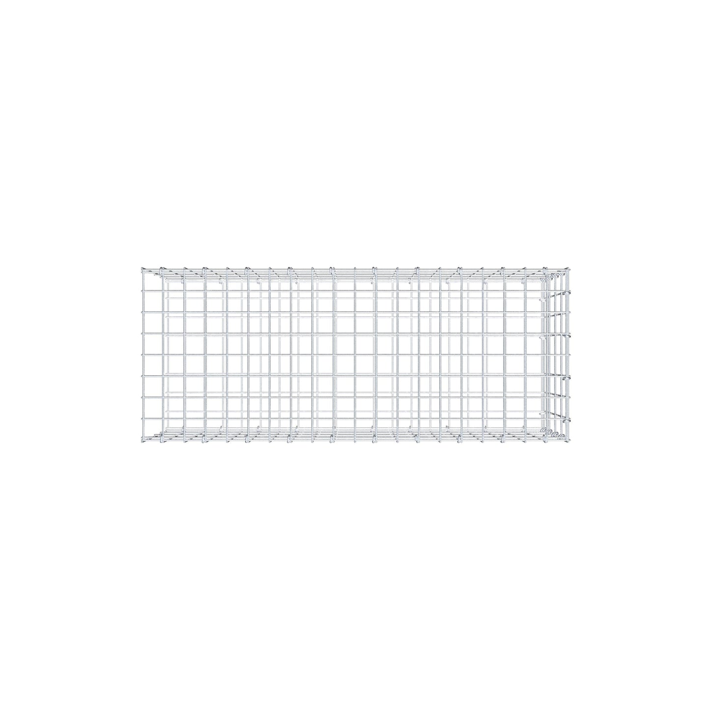 Monteret gabion type 2 100 cm x 40 cm x 40 cm, maskestørrelse 5 cm x 10 cm, C-ring