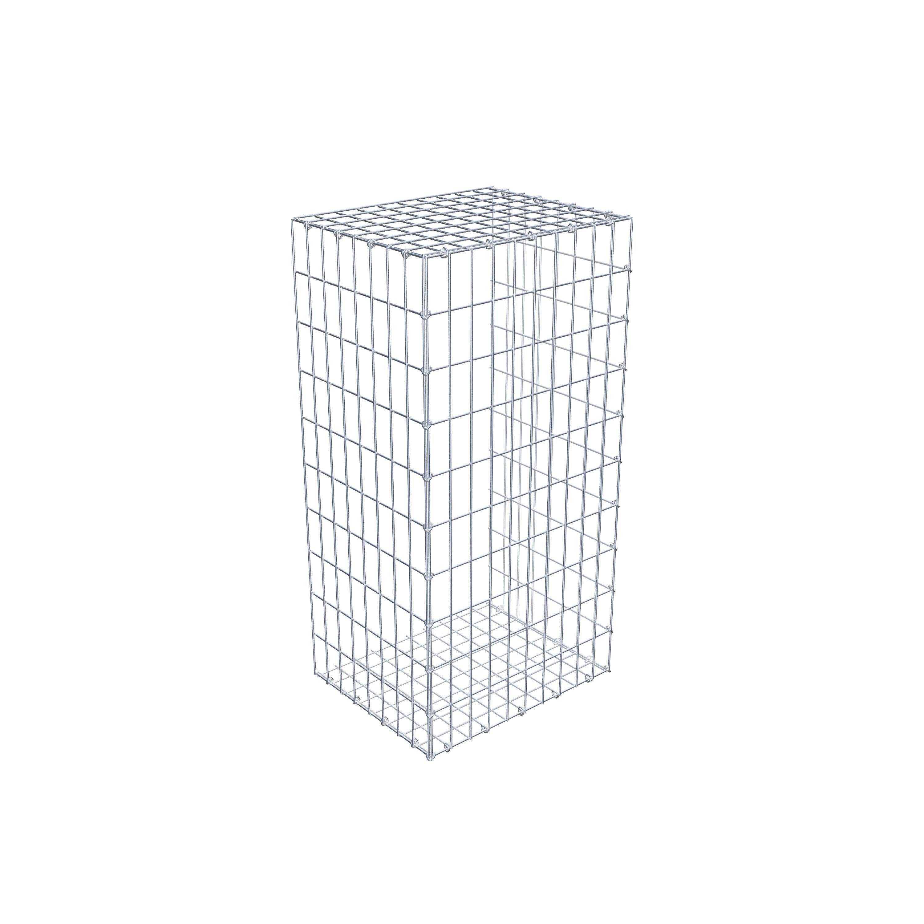 Monteret gabion type 2 100 cm x 40 cm x 50 cm, maskestørrelse 5 cm x 10 cm, C-ring