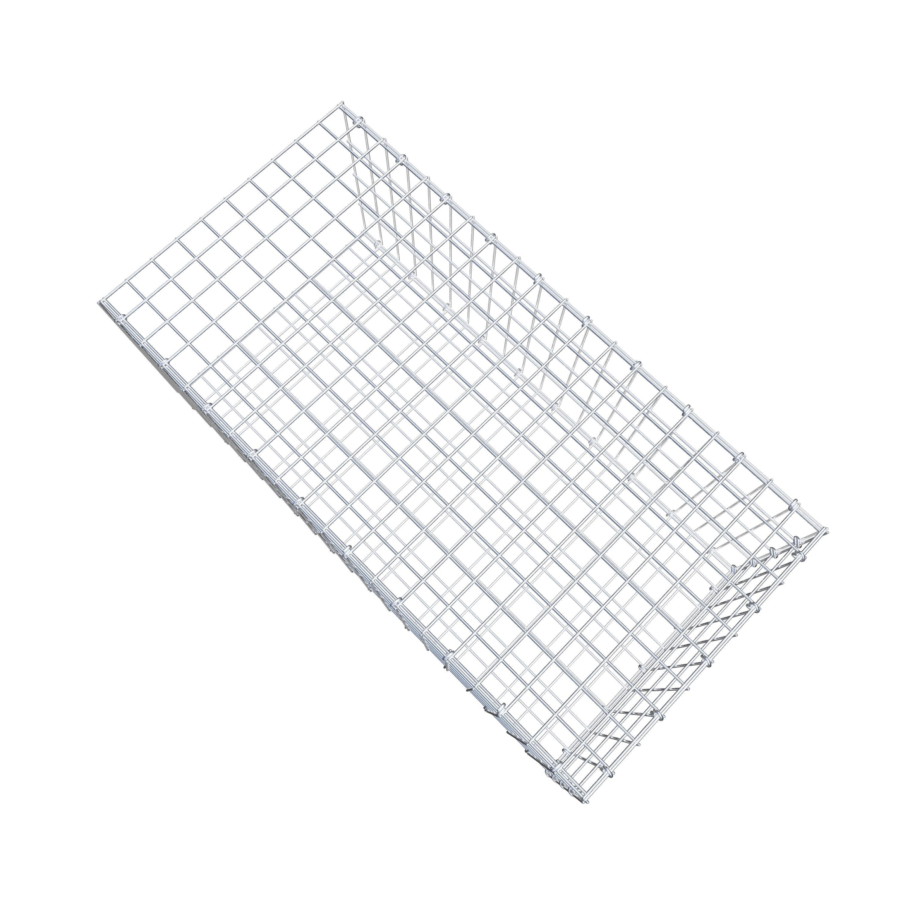 Monteret gabion type 2 100 cm x 40 cm x 50 cm, maskestørrelse 5 cm x 10 cm, C-ring