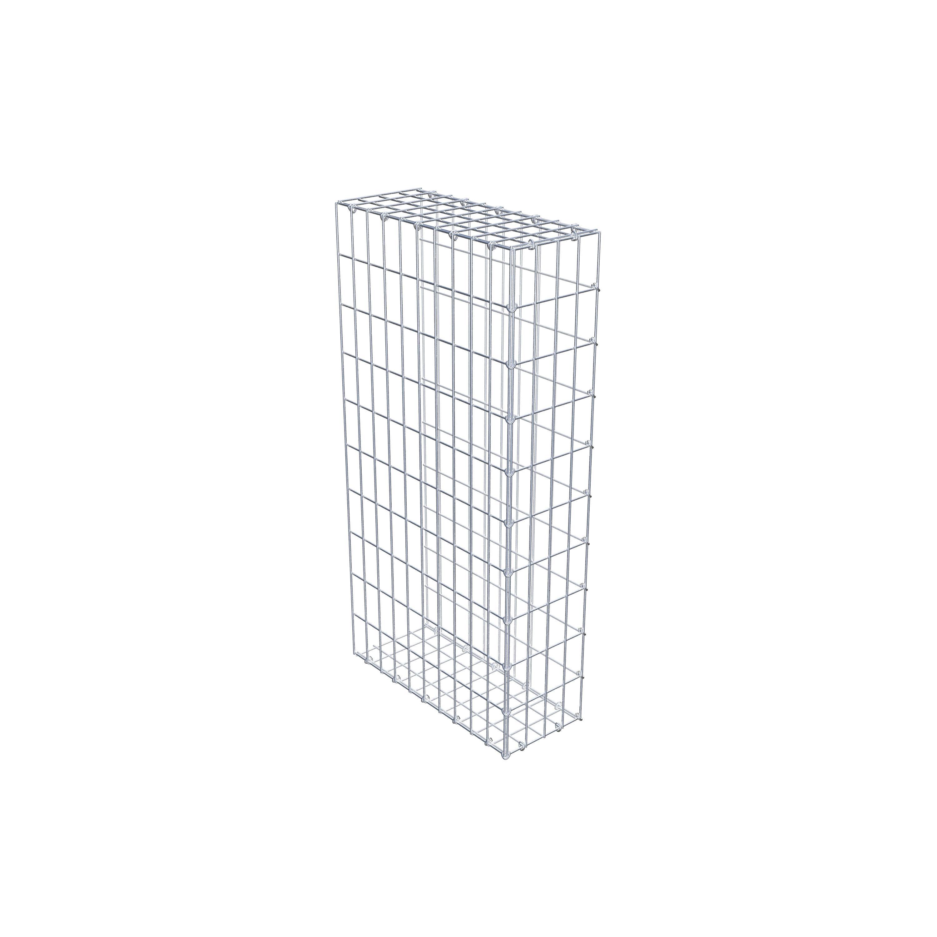 Monteret gabion type 2 100 cm x 50 cm x 20 cm, maskestørrelse 5 cm x 10 cm, C-ring