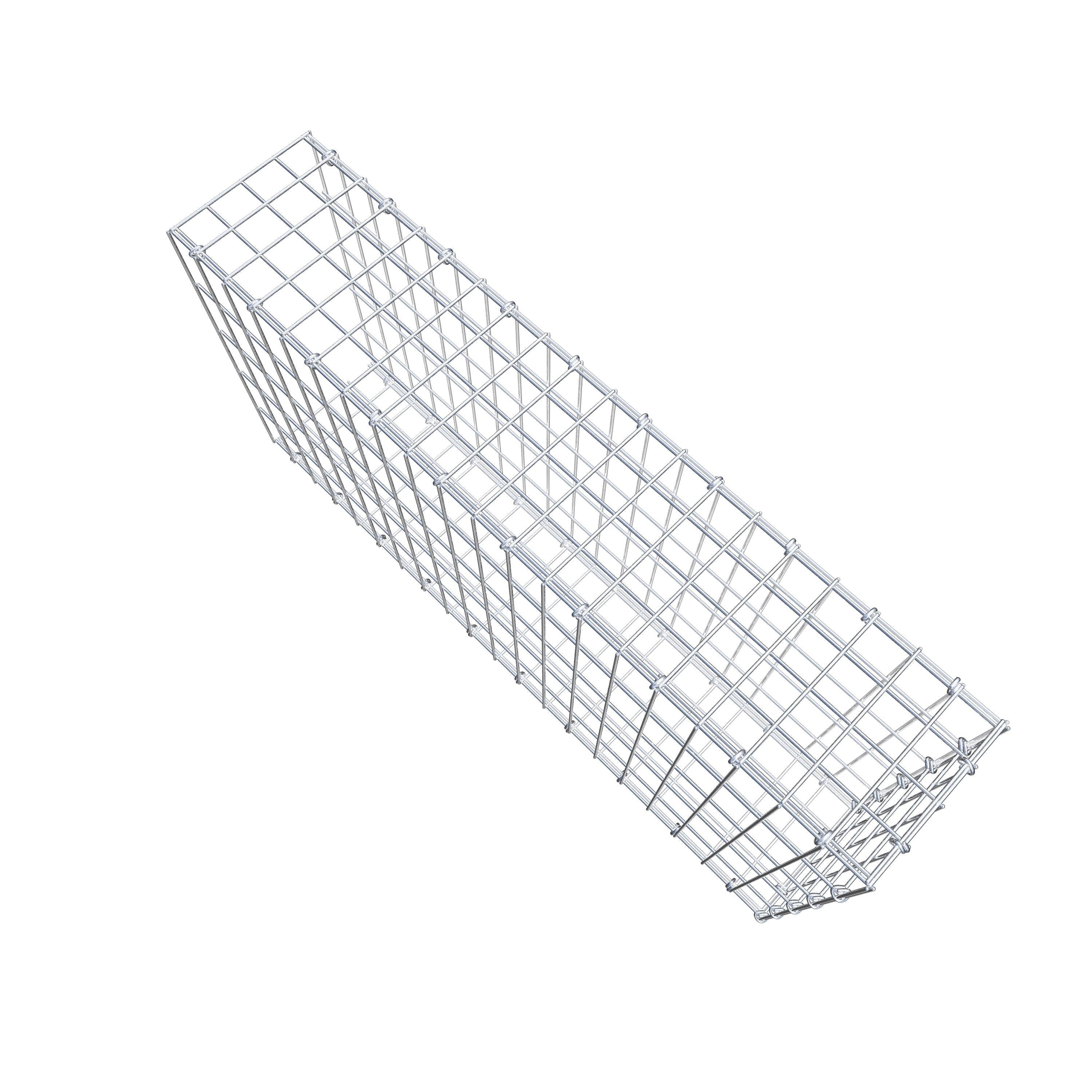 Monteret gabion type 2 100 cm x 50 cm x 20 cm, maskestørrelse 5 cm x 10 cm, C-ring