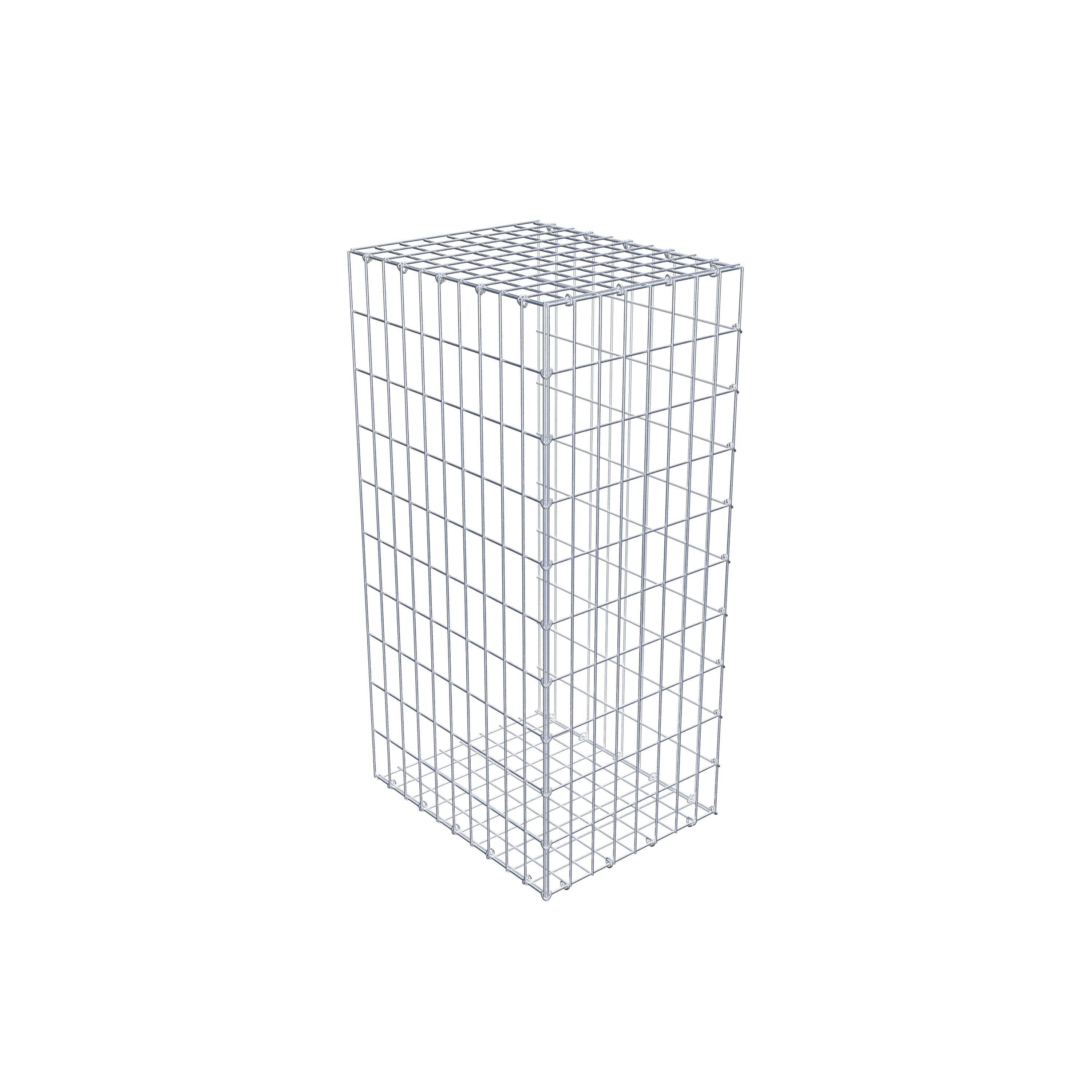 Monteret gabion type 2 100 cm x 50 cm x 40 cm, maskestørrelse 5 cm x 10 cm, C-ring