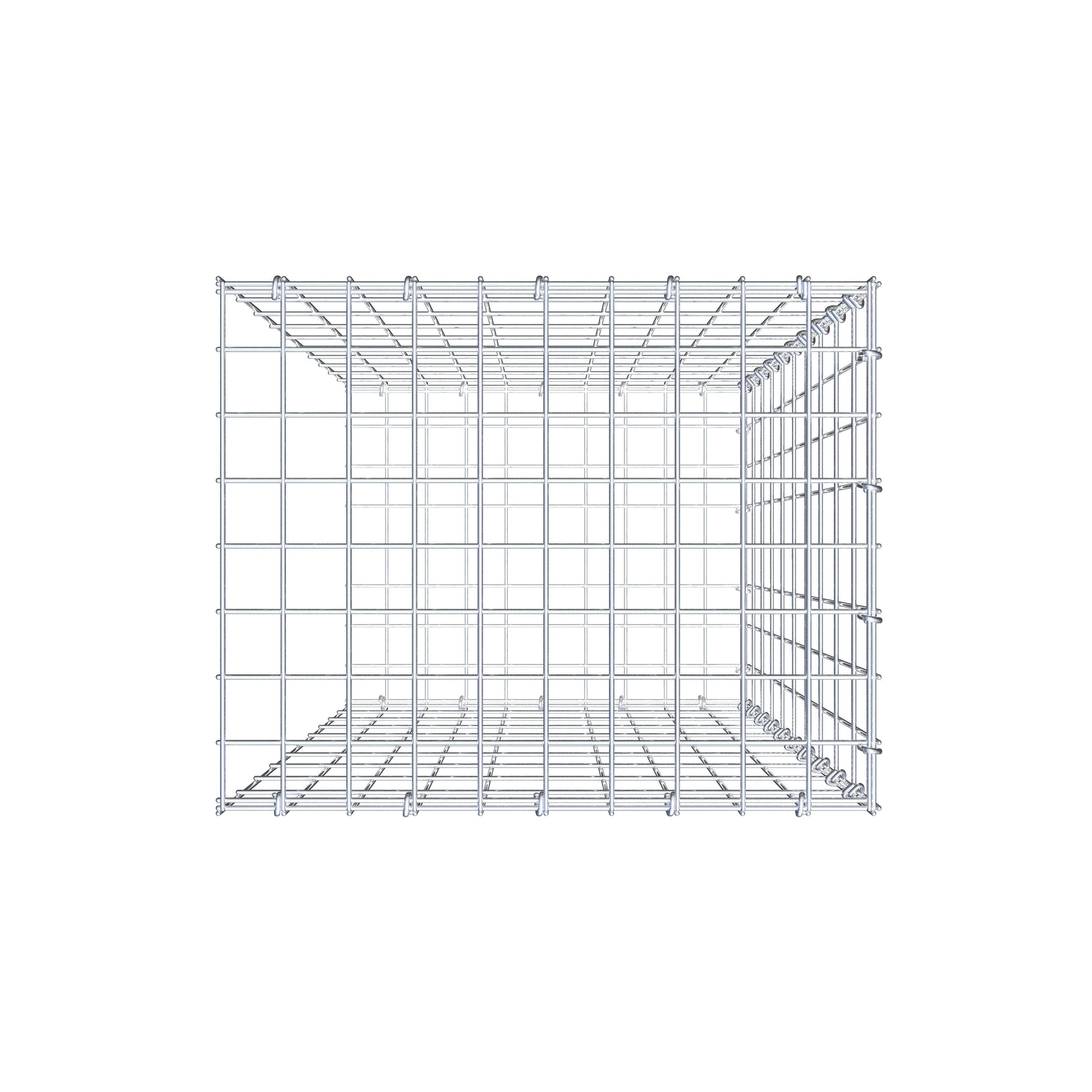 Monteret gabion type 2 100 cm x 50 cm x 40 cm, maskestørrelse 5 cm x 10 cm, C-ring