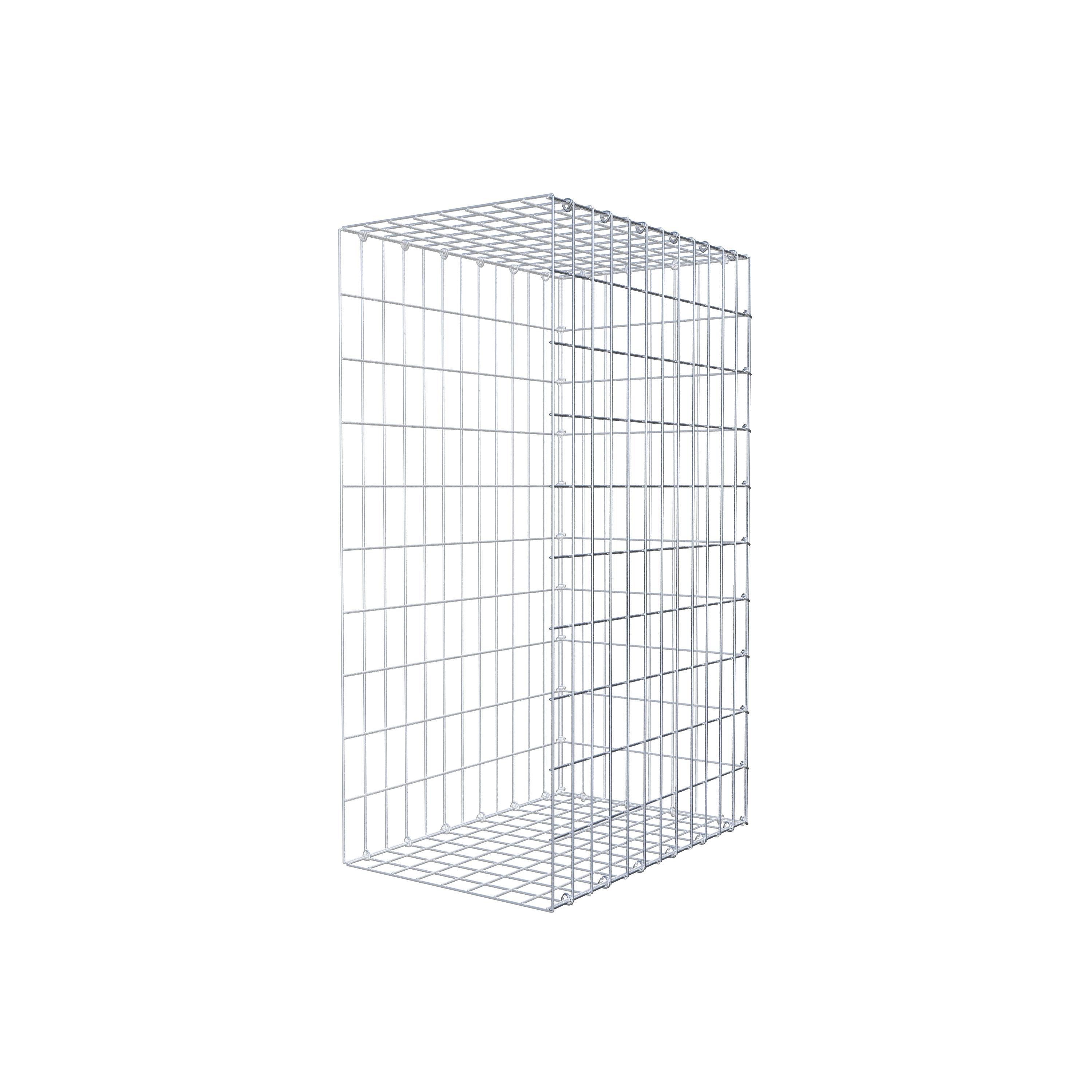 Monteret gabion type 2 100 cm x 60 cm x 40 cm, maskestørrelse 5 cm x 10 cm, C-ring