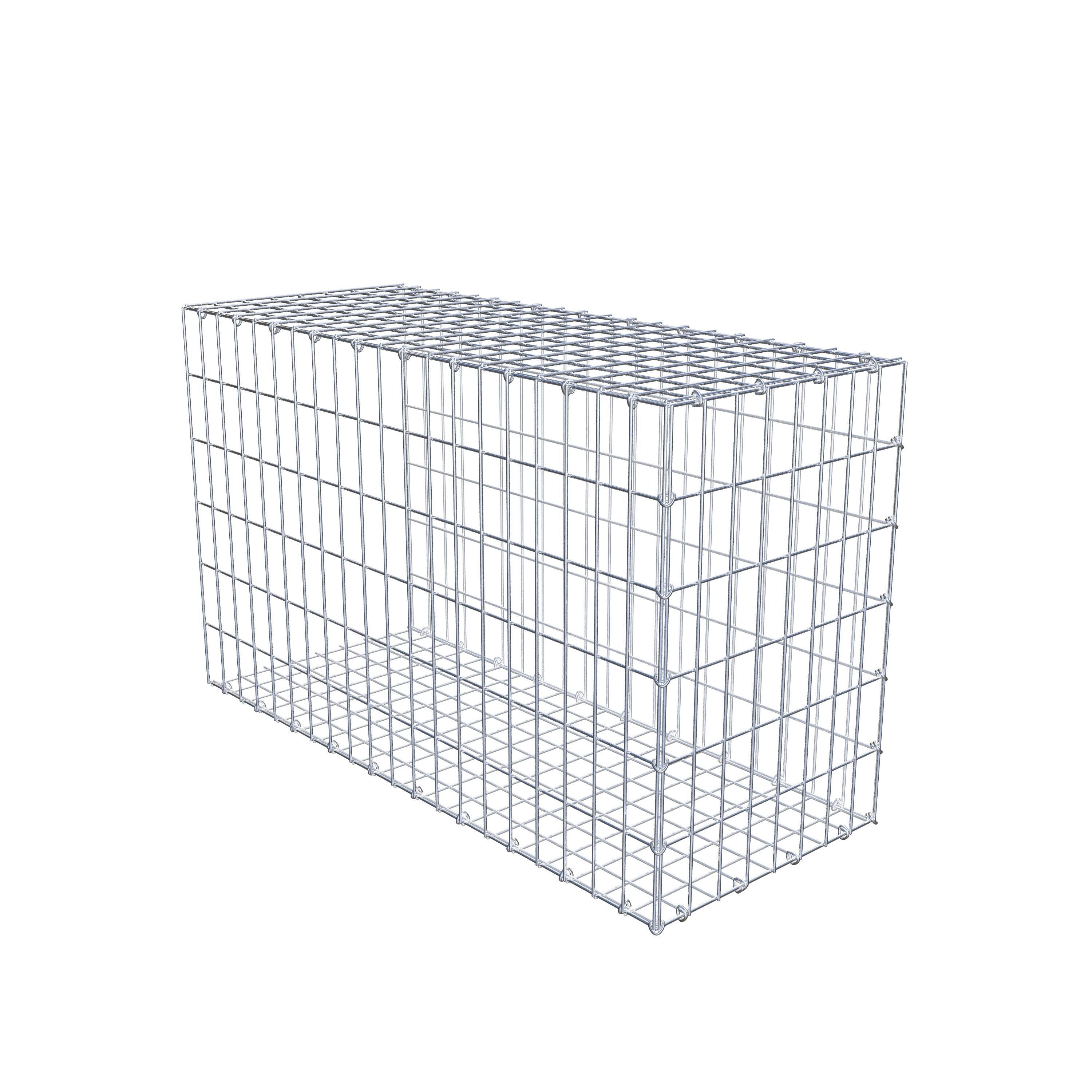 Monteret gabion type 2 100 cm x 60 cm x 40 cm, maskestørrelse 5 cm x 10 cm, C-ring