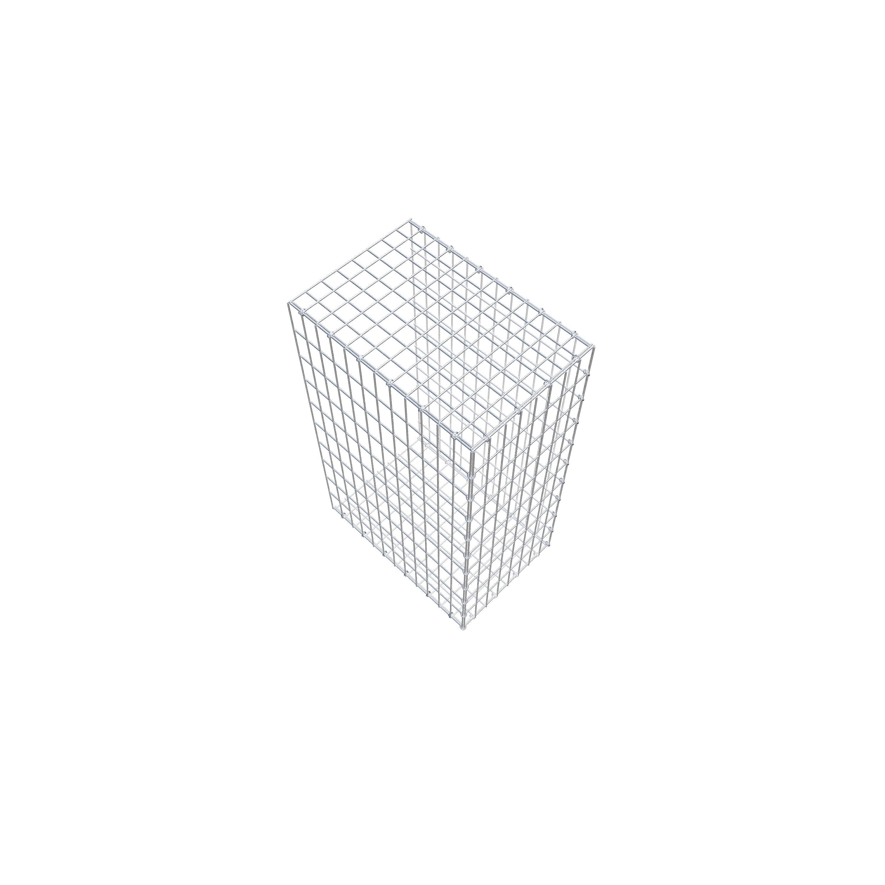 Monteret gabion type 2 100 cm x 60 cm x 40 cm, maskestørrelse 5 cm x 10 cm, C-ring