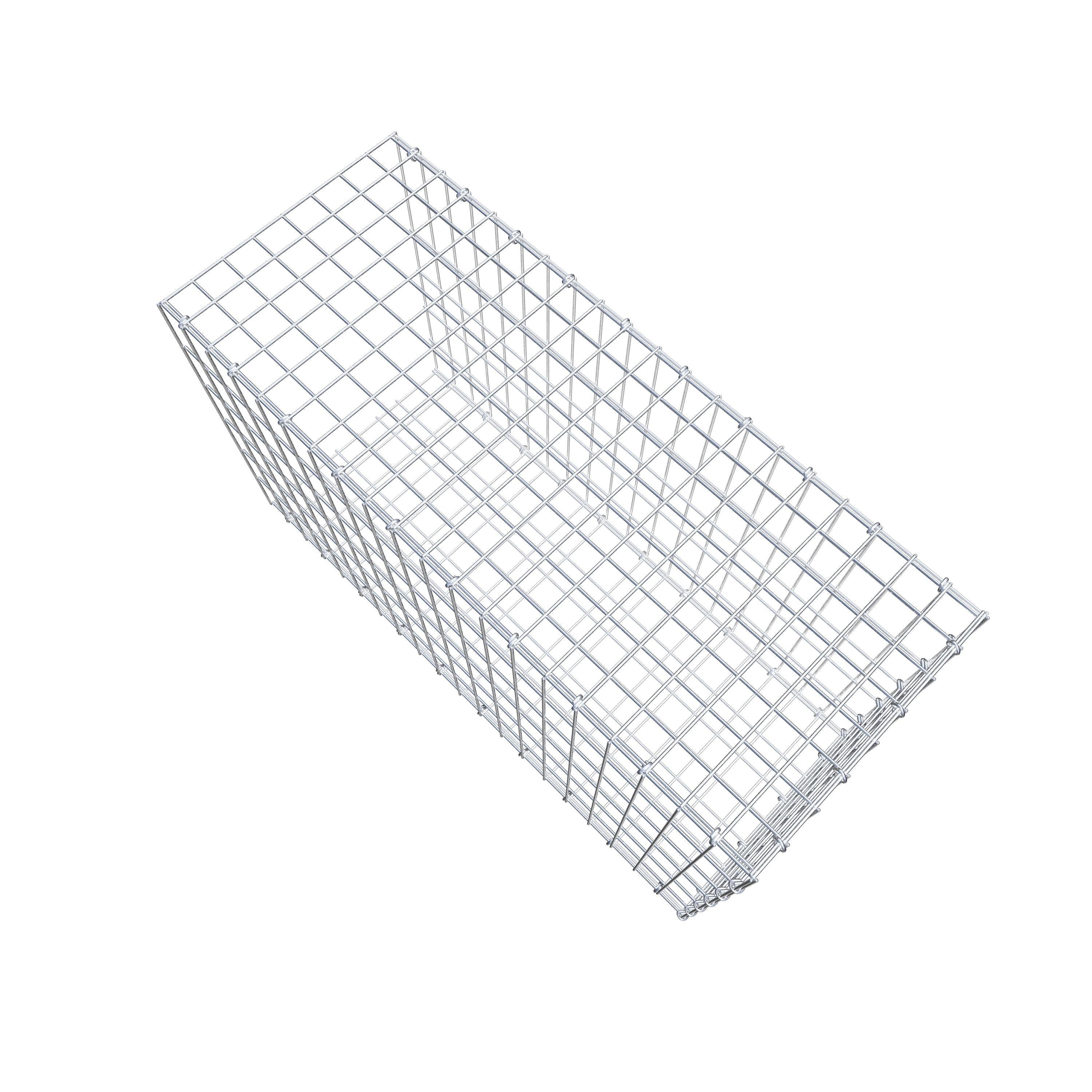 Monteret gabion type 2 100 cm x 60 cm x 40 cm, maskestørrelse 5 cm x 10 cm, C-ring