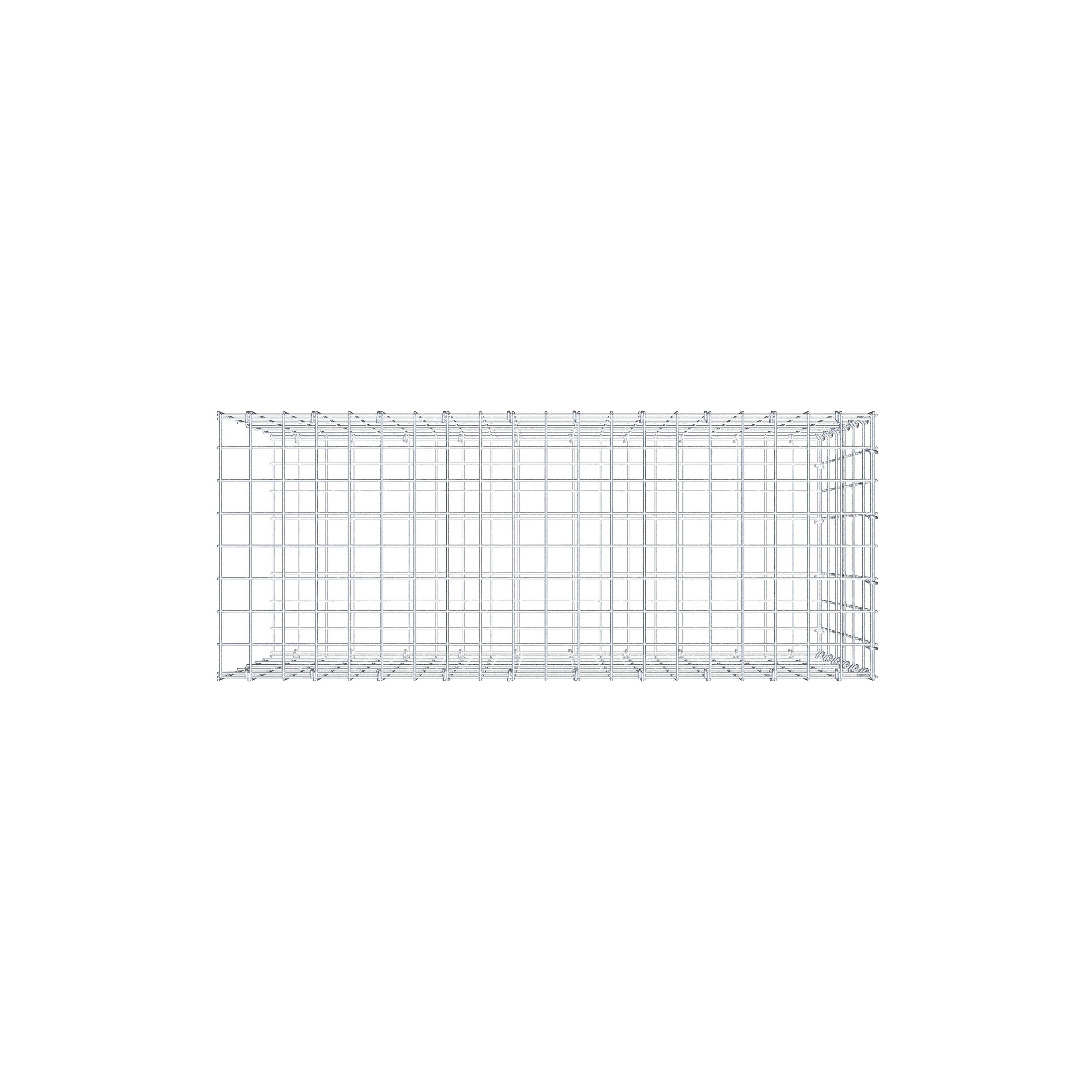 Gabião tipo 2 100 cm x 60 cm x 40 cm, malhagem 5 cm x 10 cm, anel C