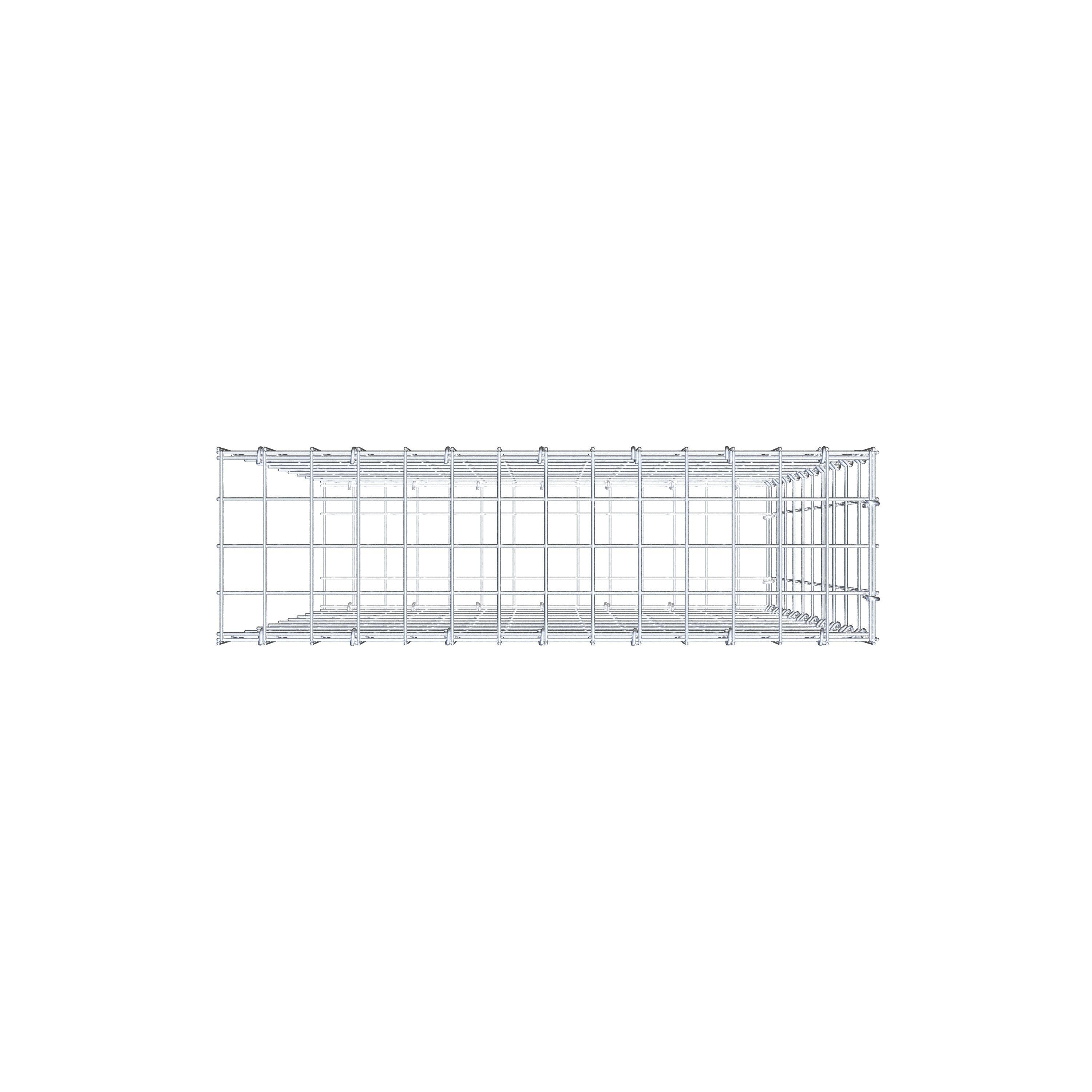 Mounted gabion type 2 100 cm x 70 cm x 20 cm, mesh size 5 cm x 10 cm, C-ring