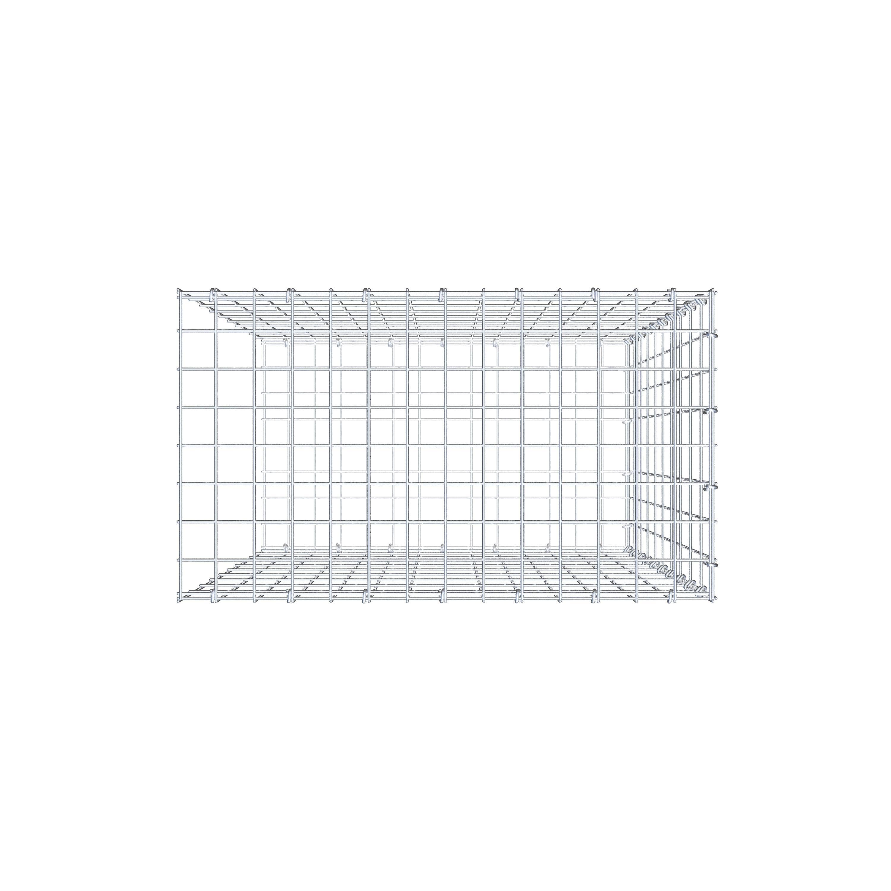 Anbaugabione Typ 2 100 cm x 70 cm x 40 cm, Maschenweite 5 cm x 10 cm, C-Ring