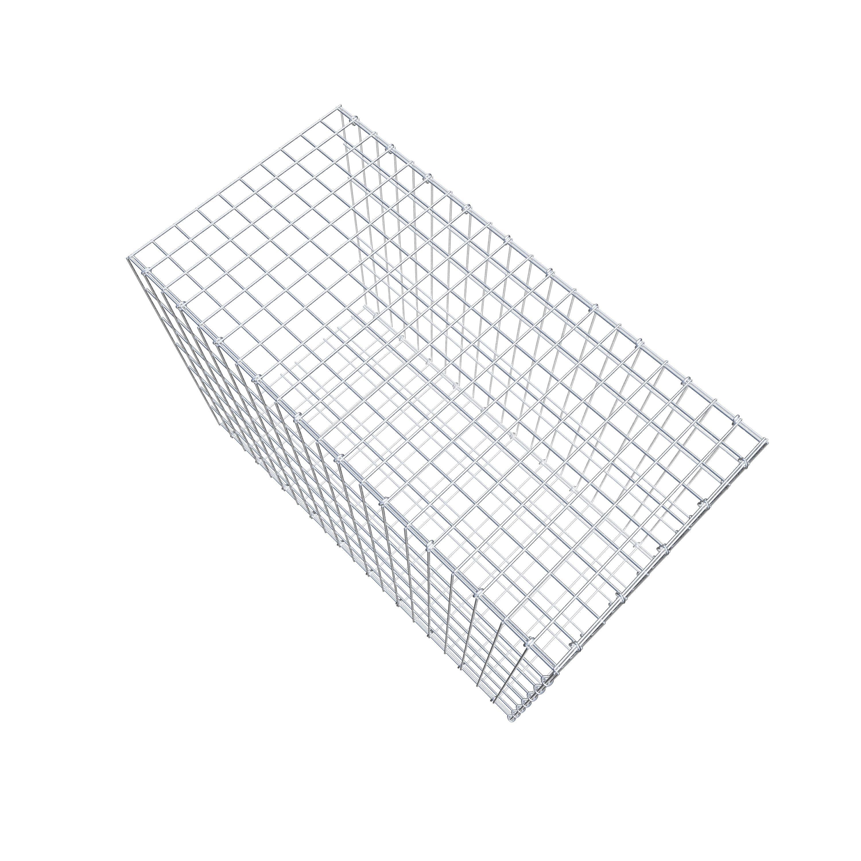 Mounted gabion type 2 100 cm x 70 cm x 50 cm, mesh size 5 cm x 10 cm, C-ring