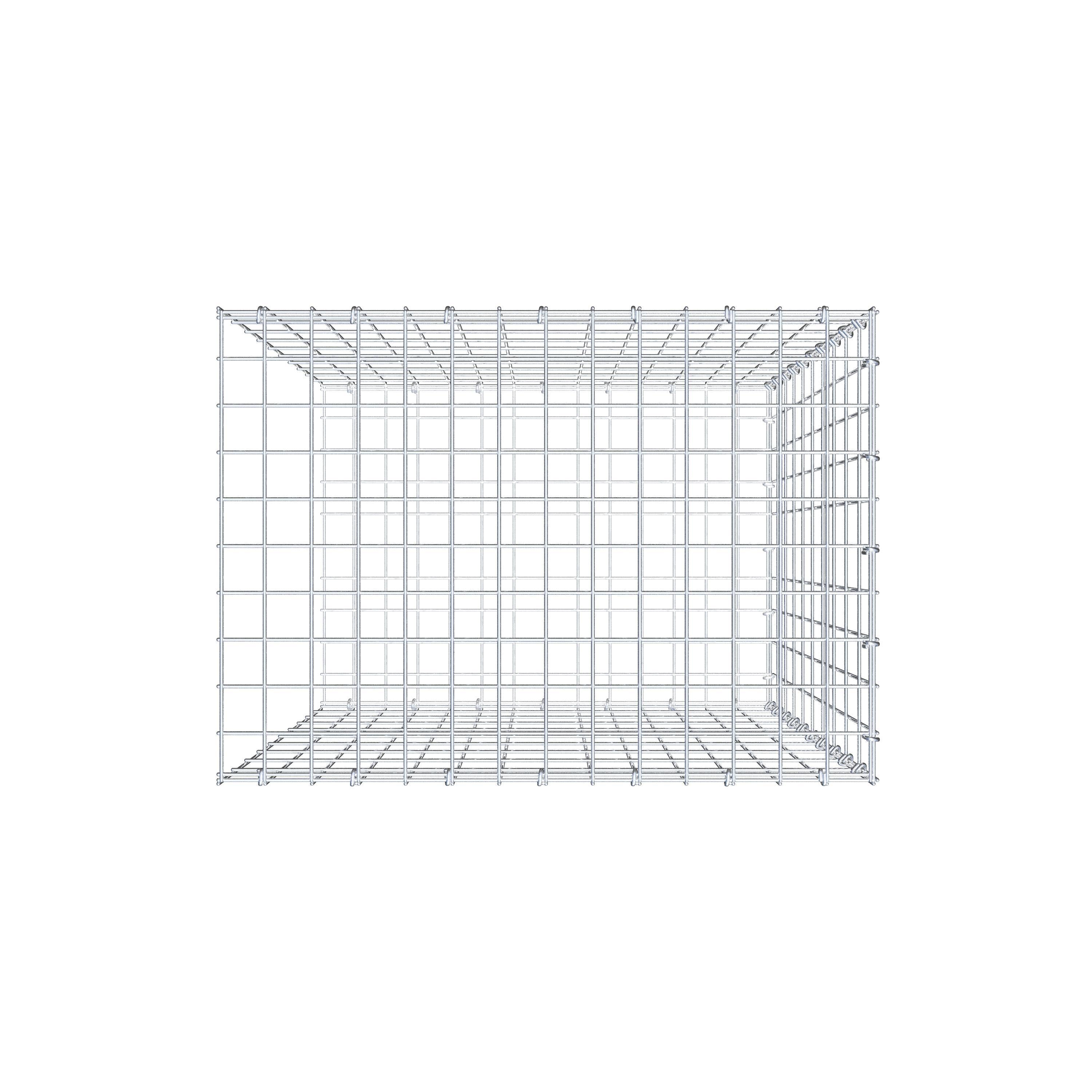 Anbaugabione Typ 2 100 cm x 70 cm x 50 cm, Maschenweite 5 cm x 10 cm, C-Ring