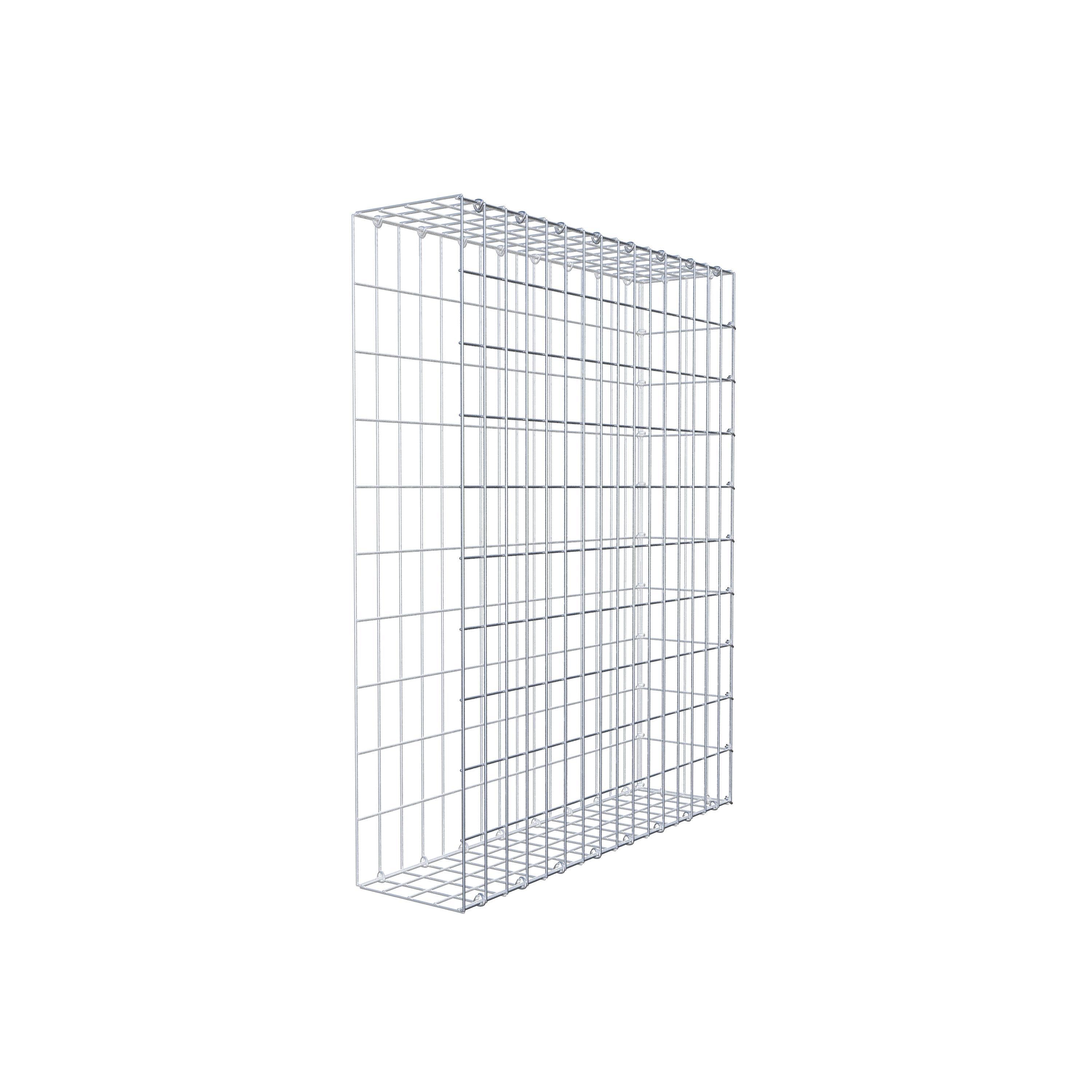 Monteret gabion type 2 100 cm x 80 cm x 20 cm, maskestørrelse 5 cm x 10 cm, C-ring