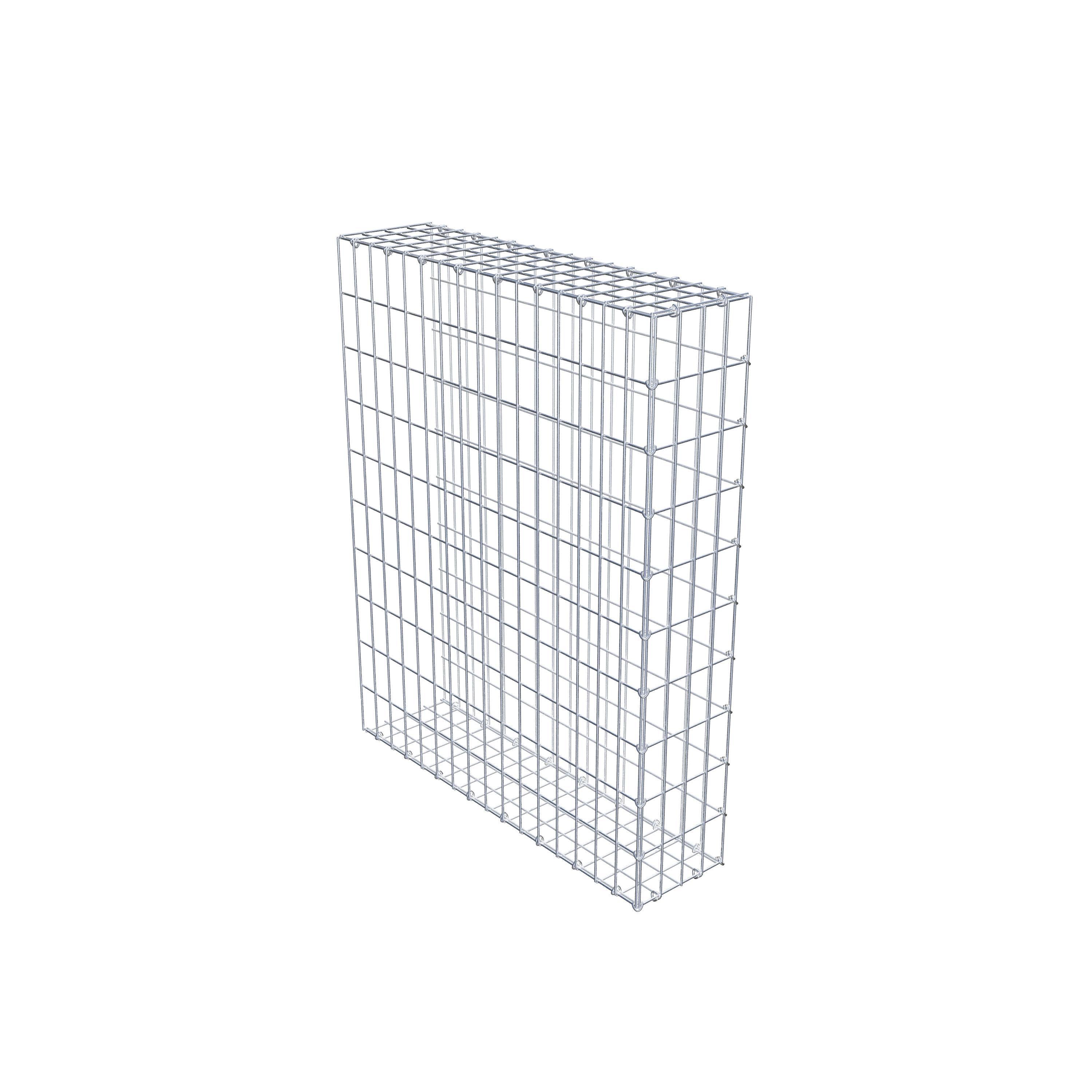 Monteret gabion type 2 100 cm x 80 cm x 20 cm, maskestørrelse 5 cm x 10 cm, C-ring