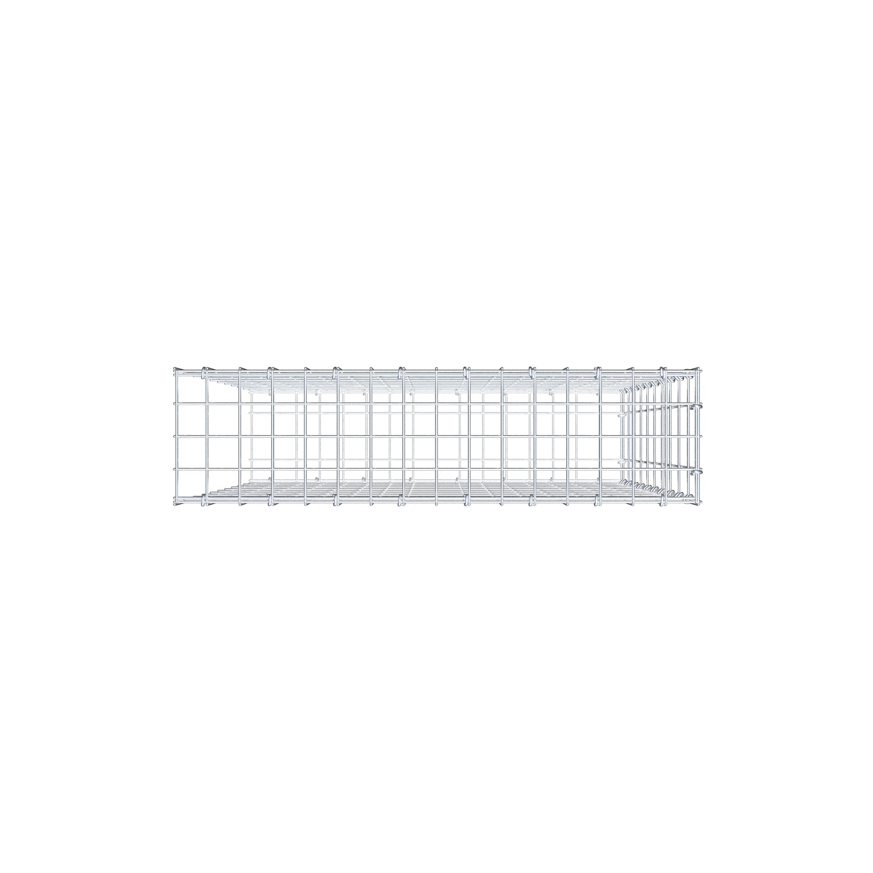 Monteret gabion type 2 100 cm x 80 cm x 20 cm, maskestørrelse 5 cm x 10 cm, C-ring