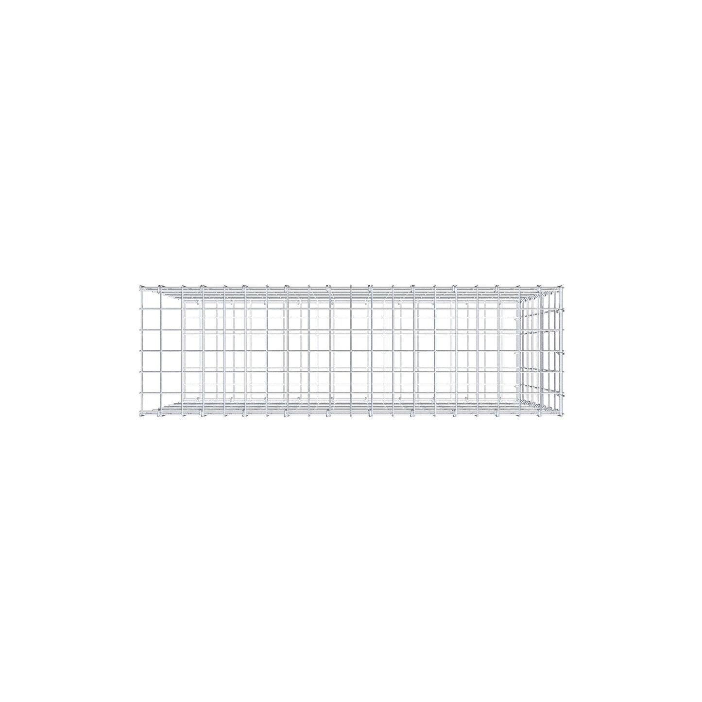 Mounted gabion type 2 100 cm x 80 cm x 30 cm, mesh size 5 cm x 10 cm, C-ring