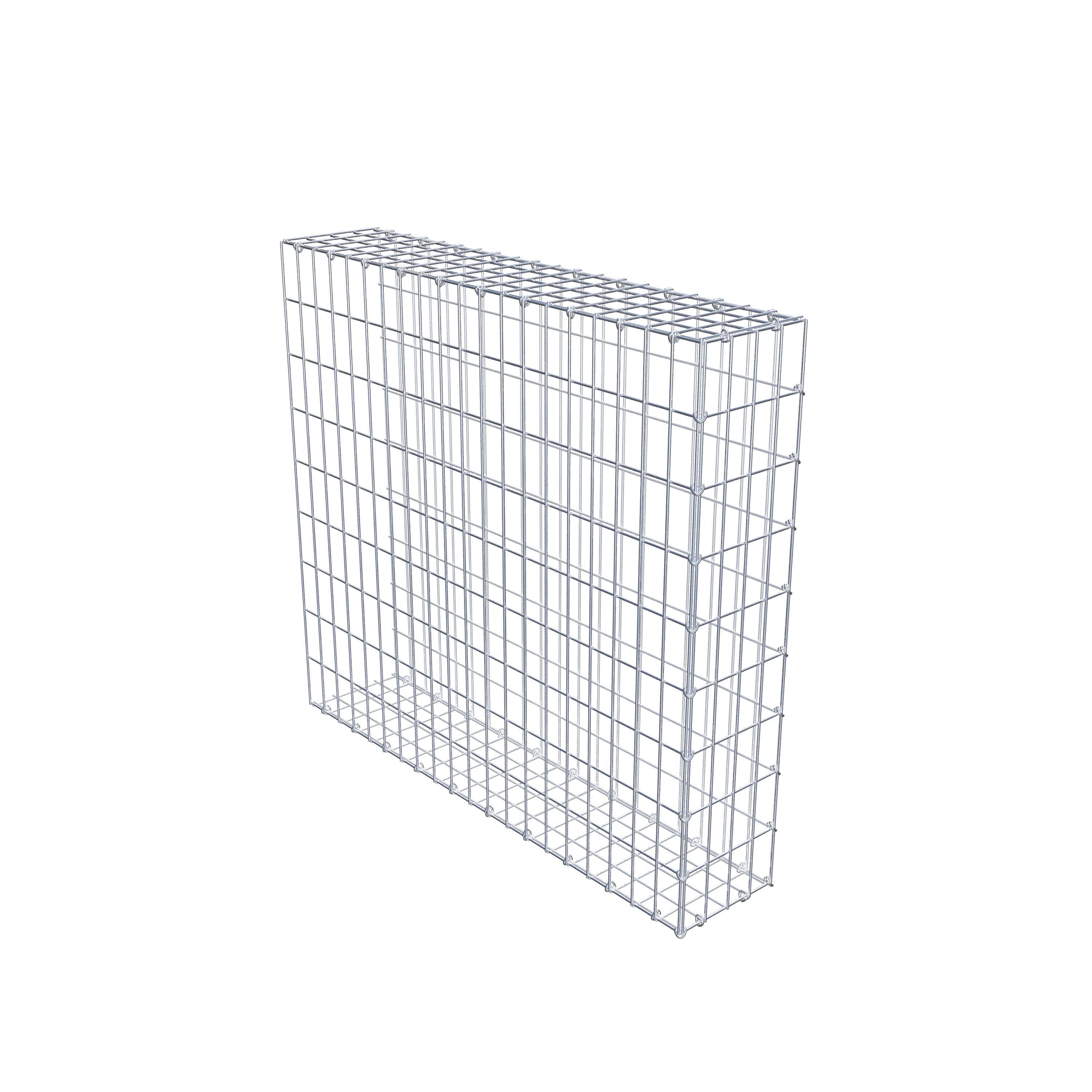 Monteret gabion type 2 100 cm x 90 cm x 20 cm, maskestørrelse 5 cm x 10 cm, C-ring