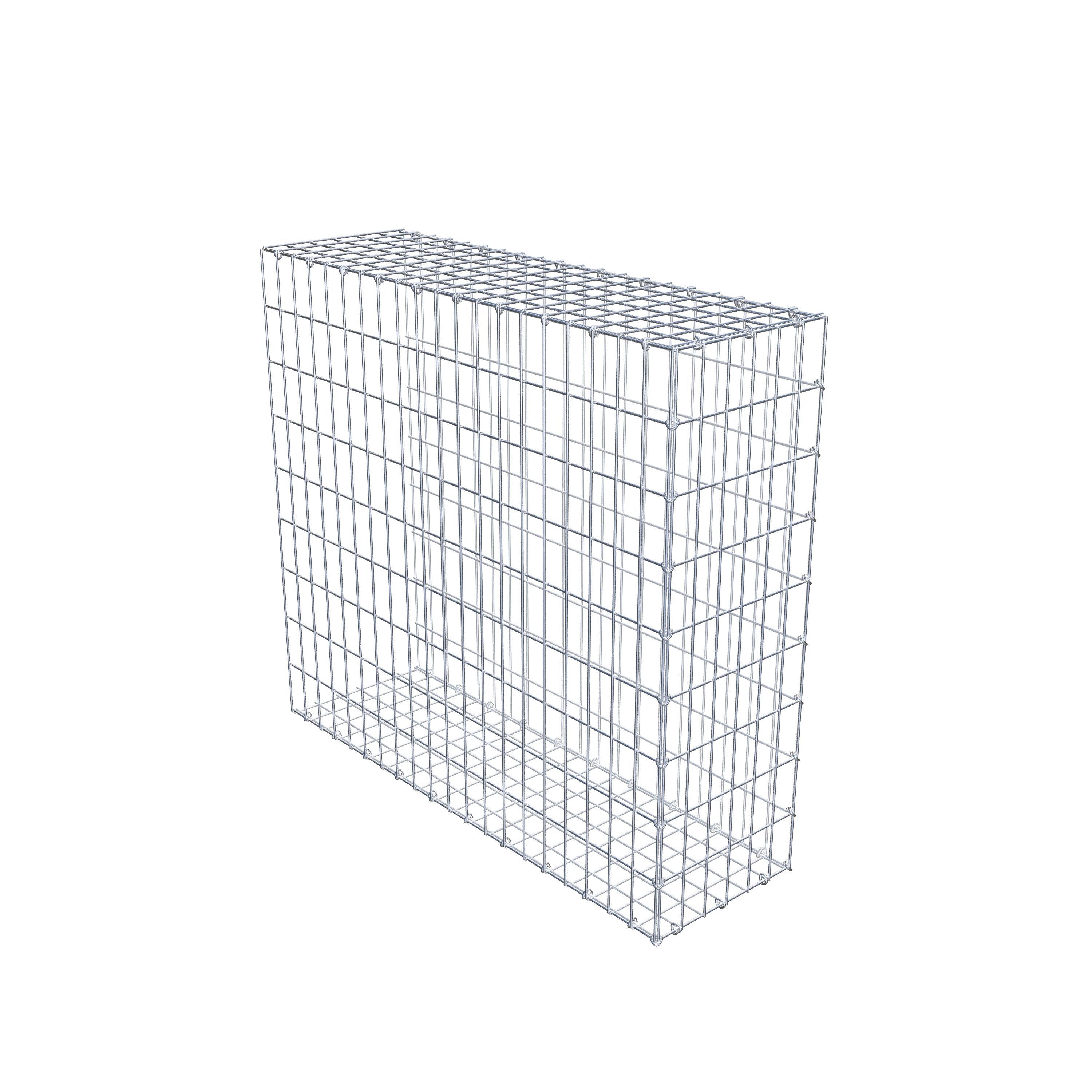 Monteret gabion type 2 100 cm x 90 cm x 30 cm, maskestørrelse 5 cm x 10 cm, C-ring