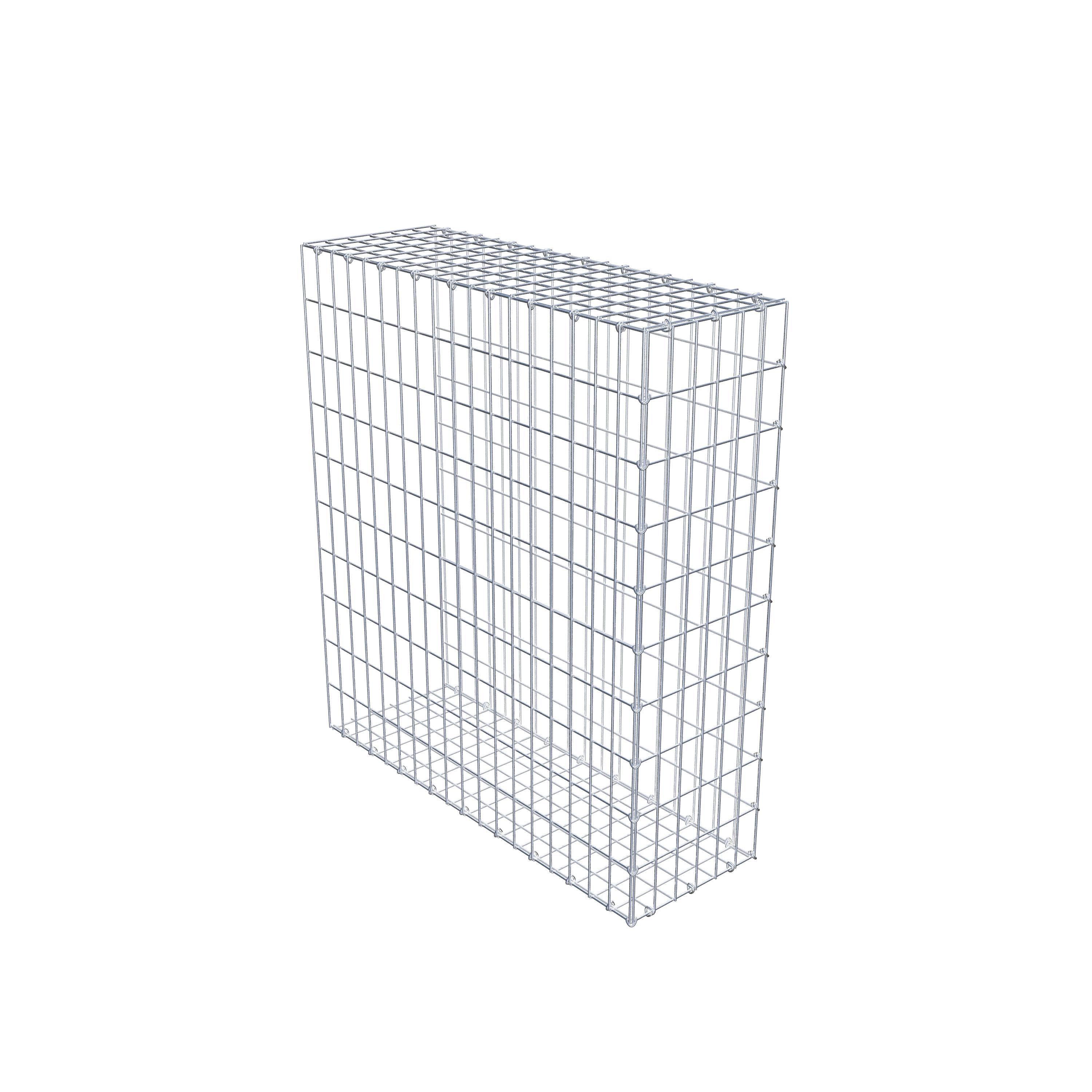 Monteret gabion type 2 100 cm x 90 cm x 30 cm, maskestørrelse 5 cm x 10 cm, C-ring