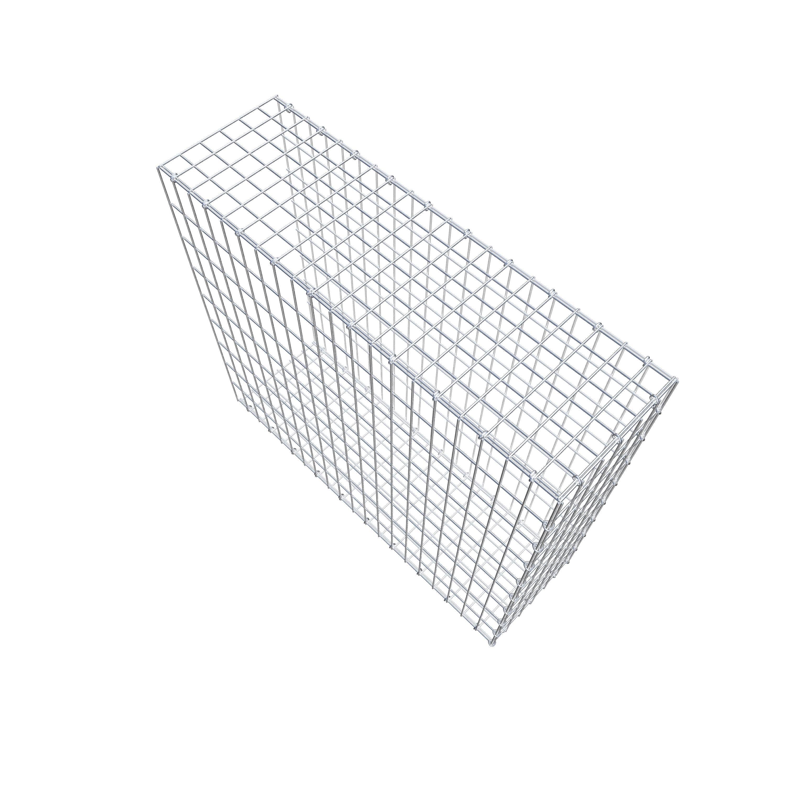 Monteret gabion type 2 100 cm x 90 cm x 30 cm, maskestørrelse 5 cm x 10 cm, C-ring