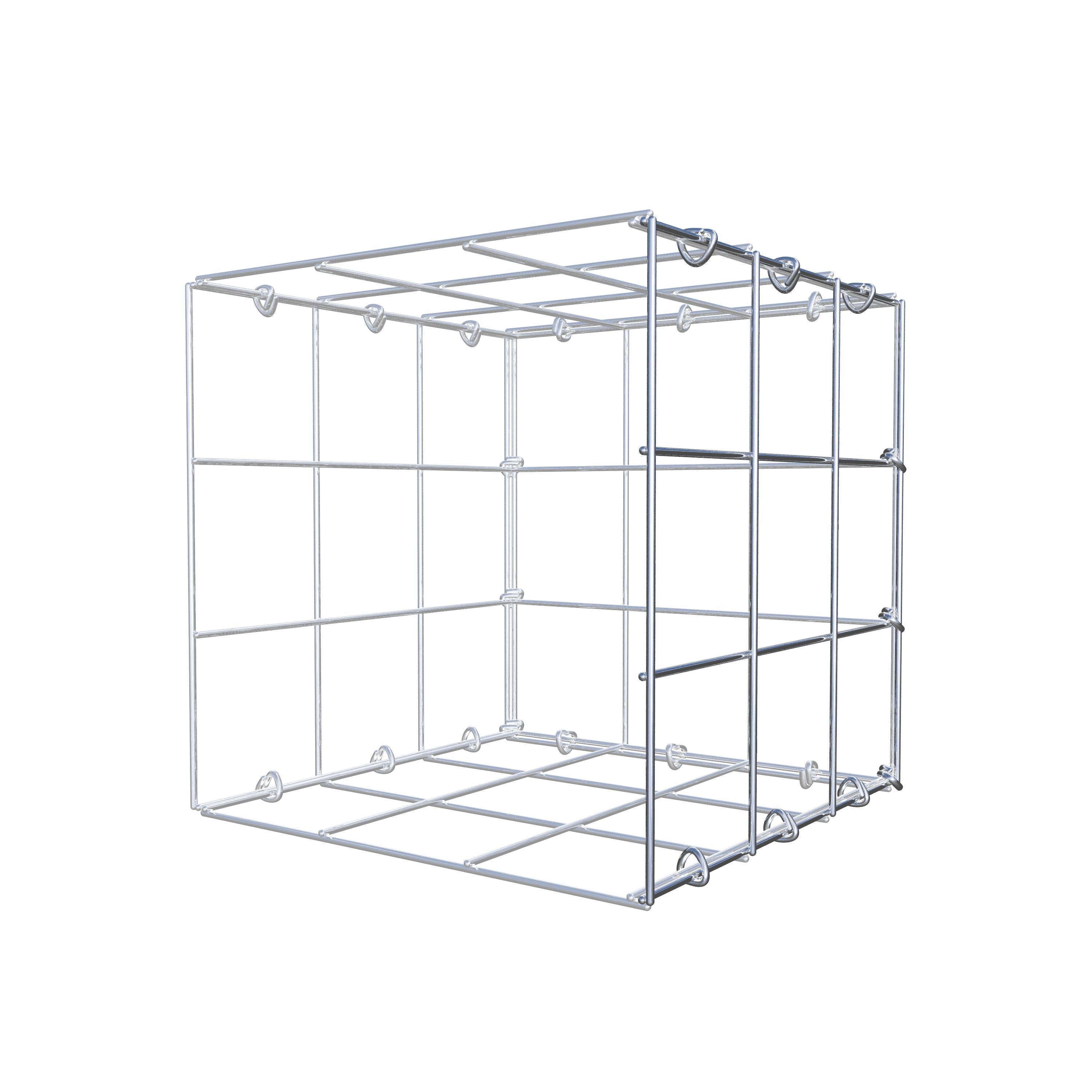 Gabbione aggiuntivo tipo 2 30 cm x 30 cm x 30 cm (L x A x P), maglia 10 cm x 10 cm, anello a C