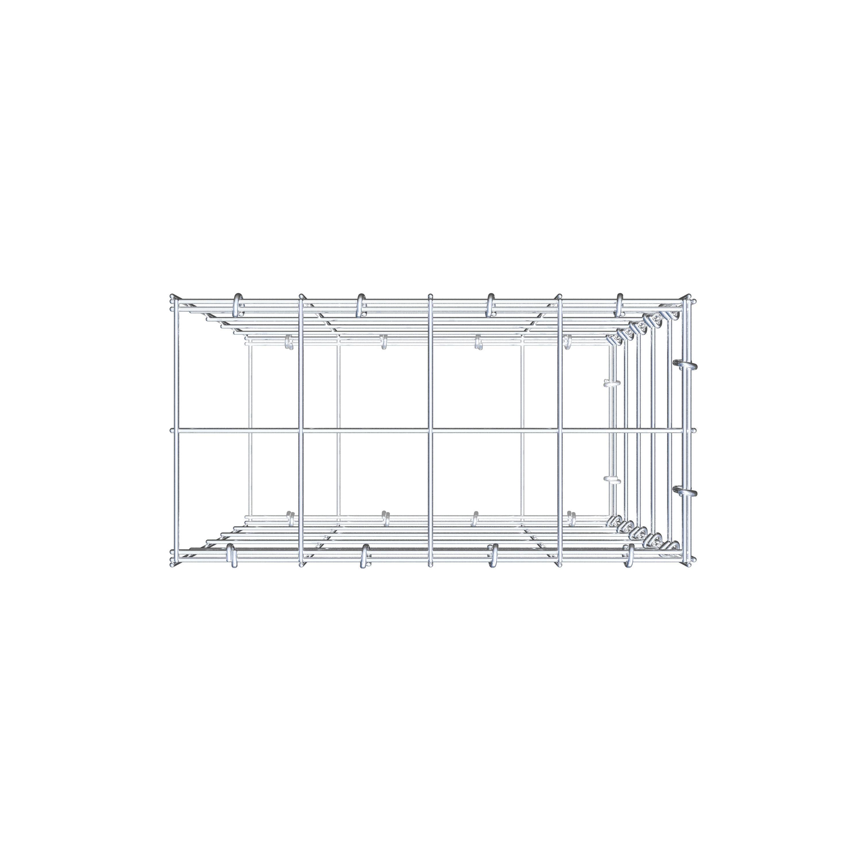 Gabião Tipo 2 50 cm x 40 cm x 20 cm (C x A x P), malhagem 10 cm x 10 cm, anel C