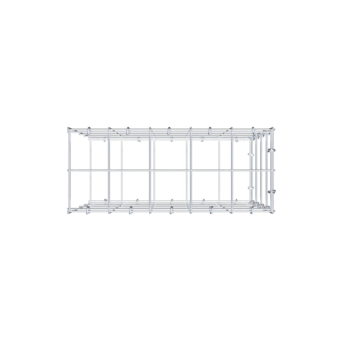Fourche rapportée type 2 50 cm x 40 cm x 20 cm (L x H x P), mailles 10 cm x 10 cm, anneau C