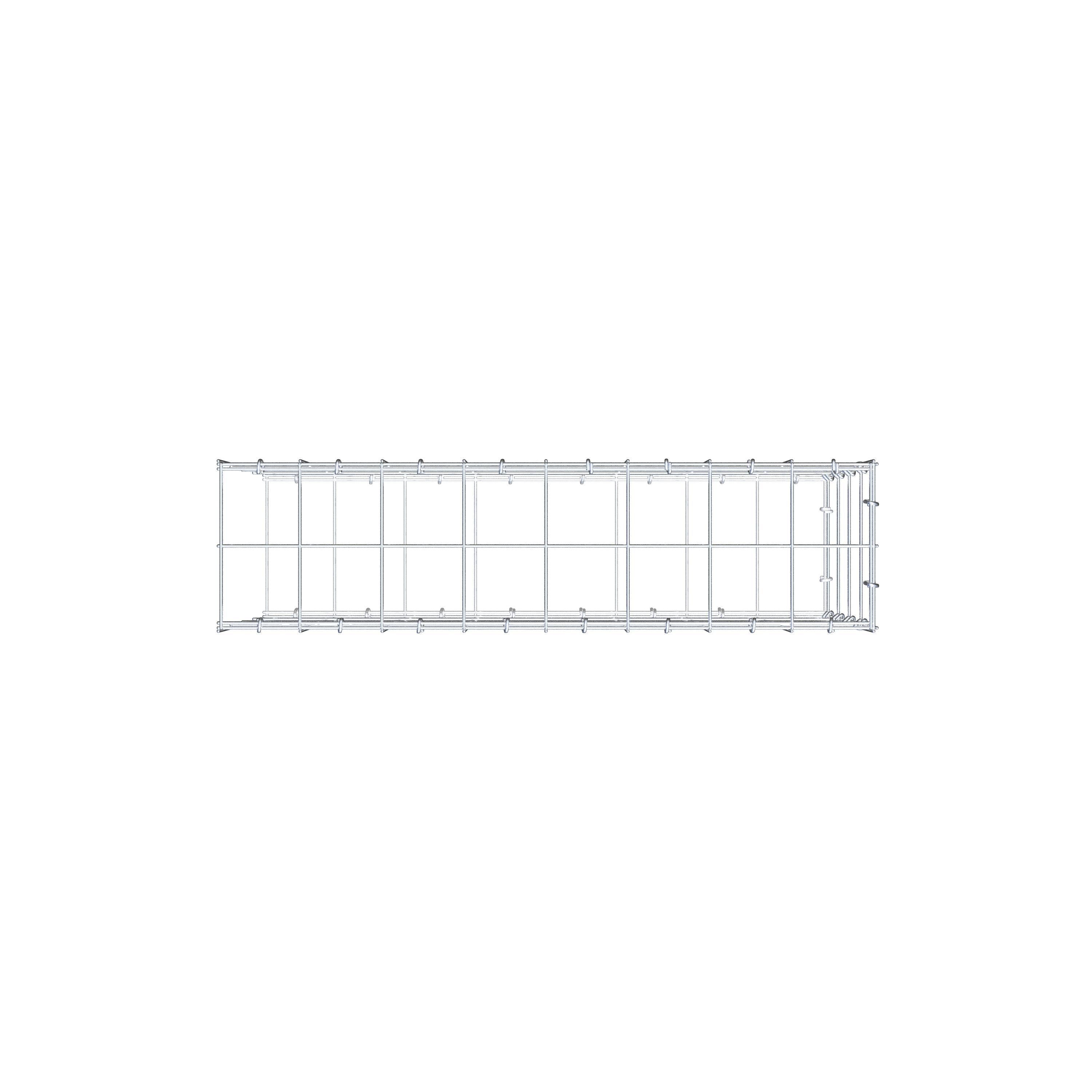 Fourche rapportée type 2 80 cm x 40 cm x 20 cm (L x H x P), mailles 10 cm x 10 cm, anneau C