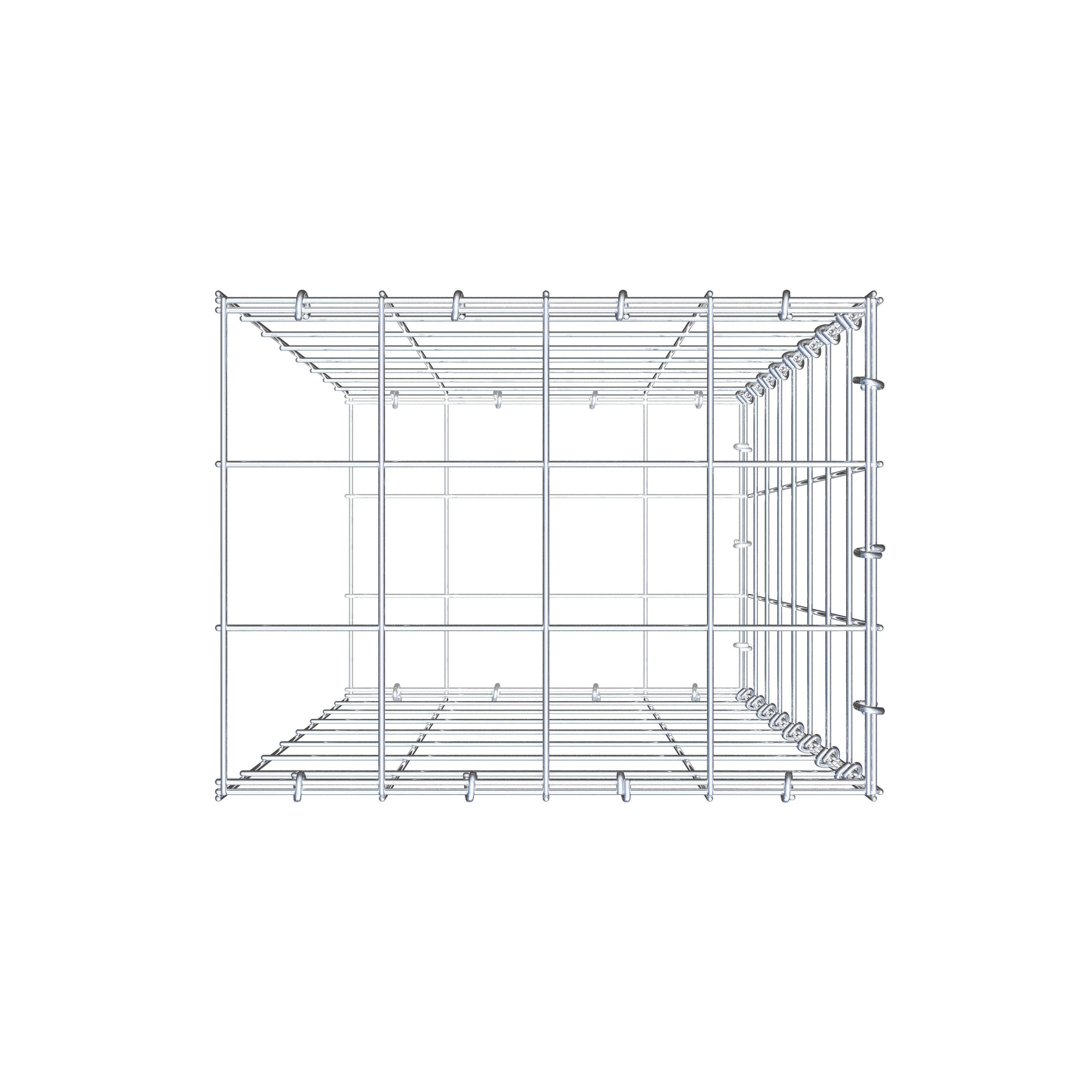 Gabião Tipo 2 80 cm x 40 cm x 30 cm (C x A x P), malhagem 10 cm x 10 cm, anel C