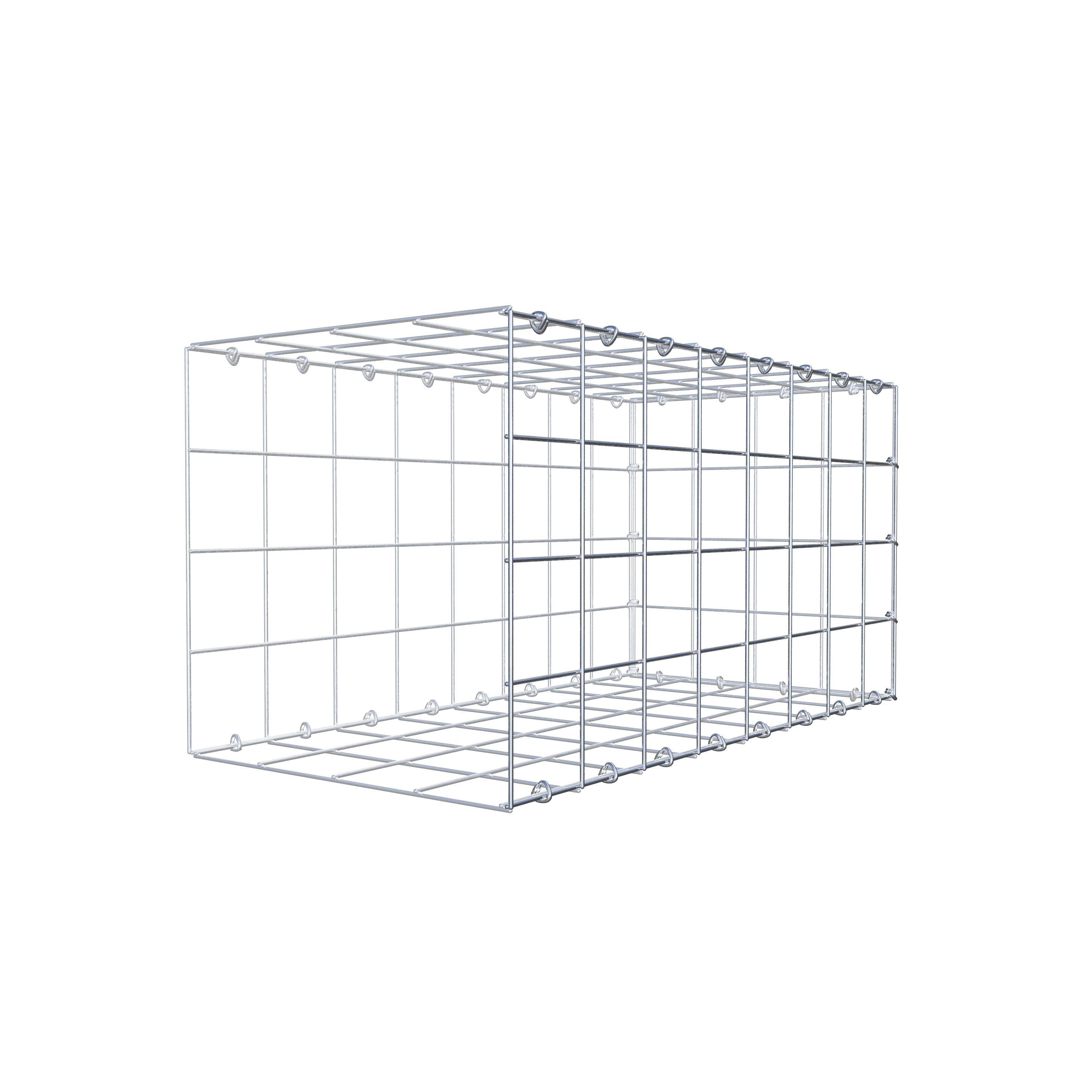 Mounted gabion type 2 80 cm x 40 cm x 40 cm (L x H x D), mesh size 10 cm x 10 cm, C-ring