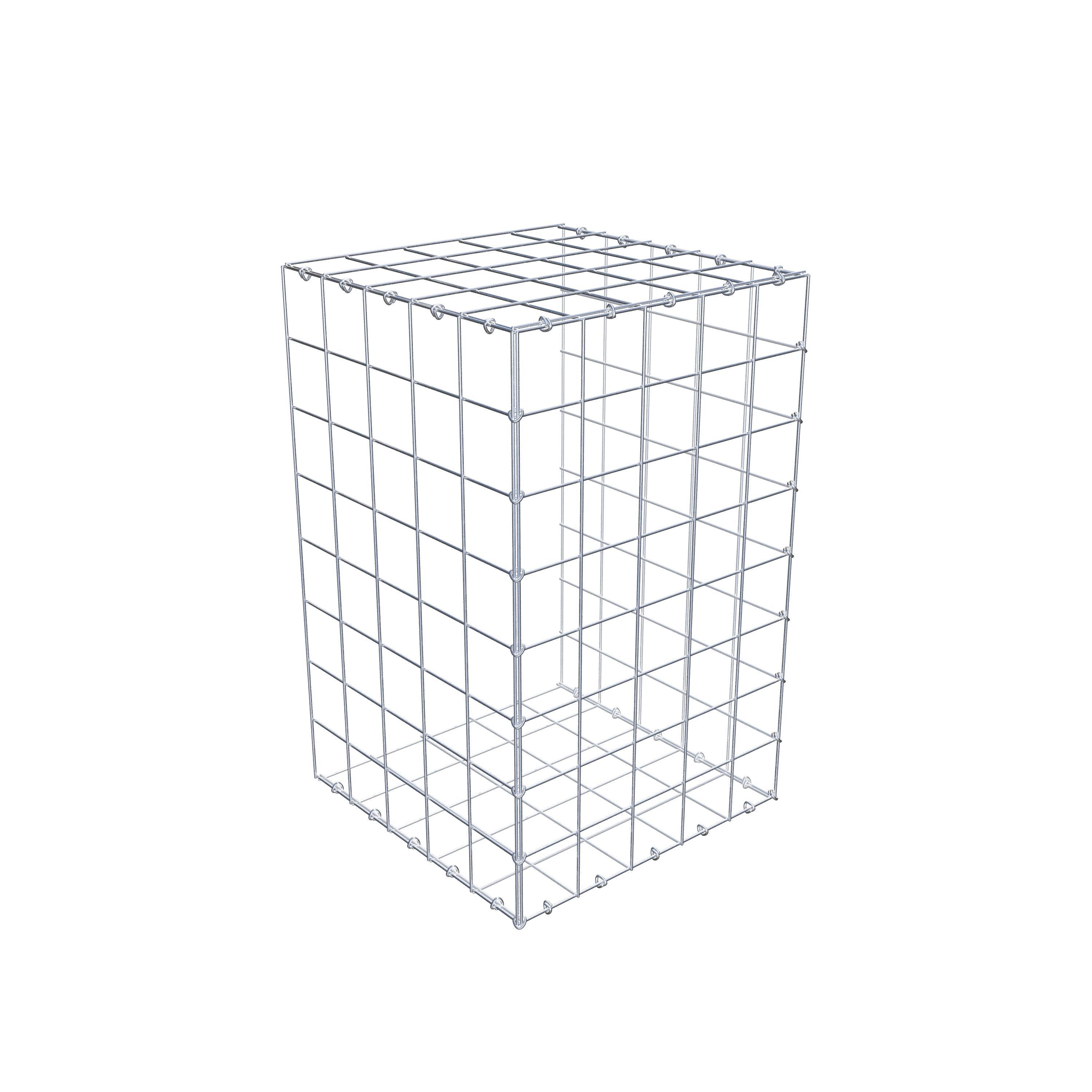 Monteret gabion type 2 80 cm x 50 cm x 50 cm (L x H x D), maskestørrelse 10 cm x 10 cm, C-ring