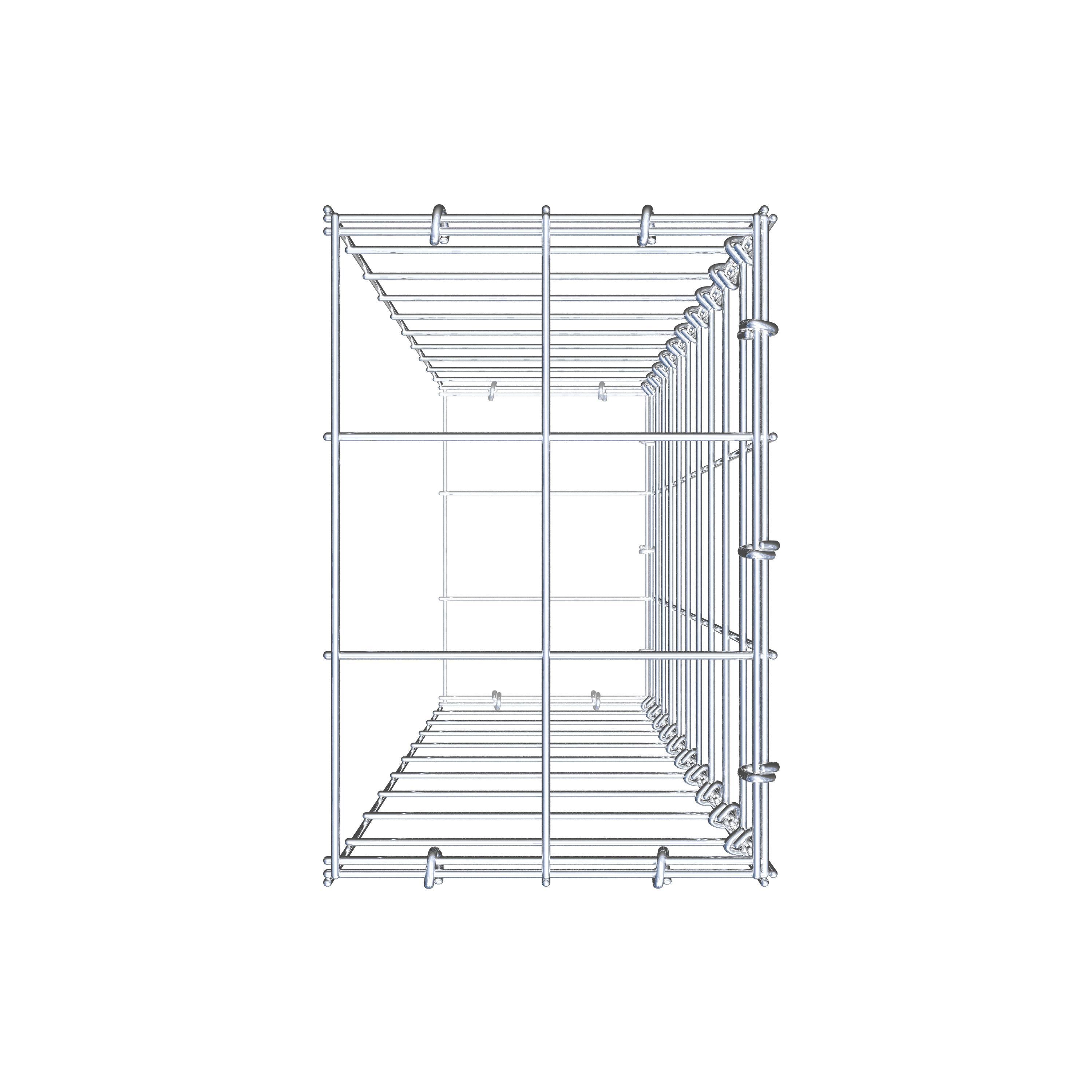 Anbaugabione Typ 2 100 cm x 20 cm x 30 cm (L x H x T), Maschenweite 10 cm x 10 cm, C-Ring