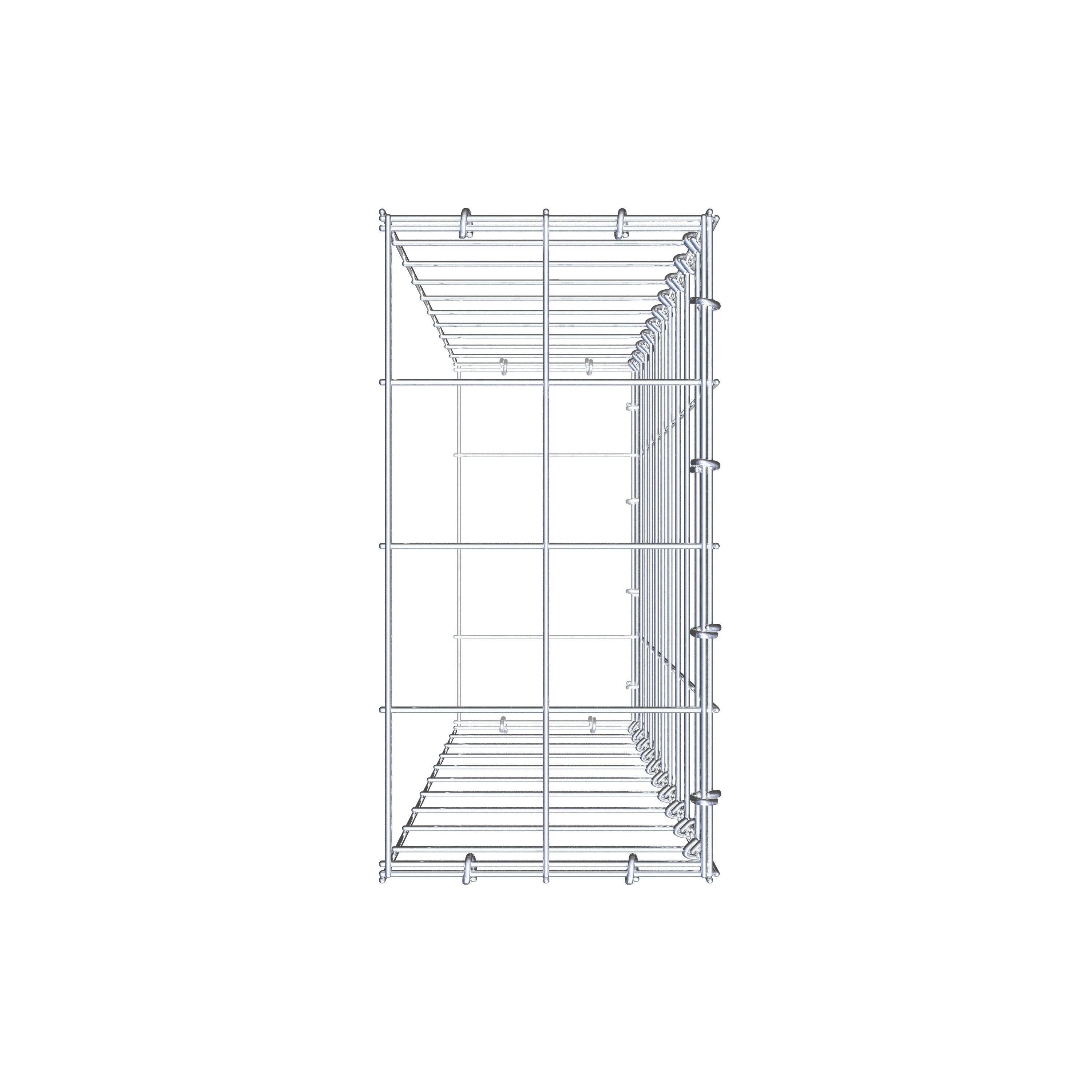 Anbaugabione Typ 2 100 cm x 20 cm x 40 cm (L x H x T), Maschenweite 10 cm x 10 cm, C-Ring