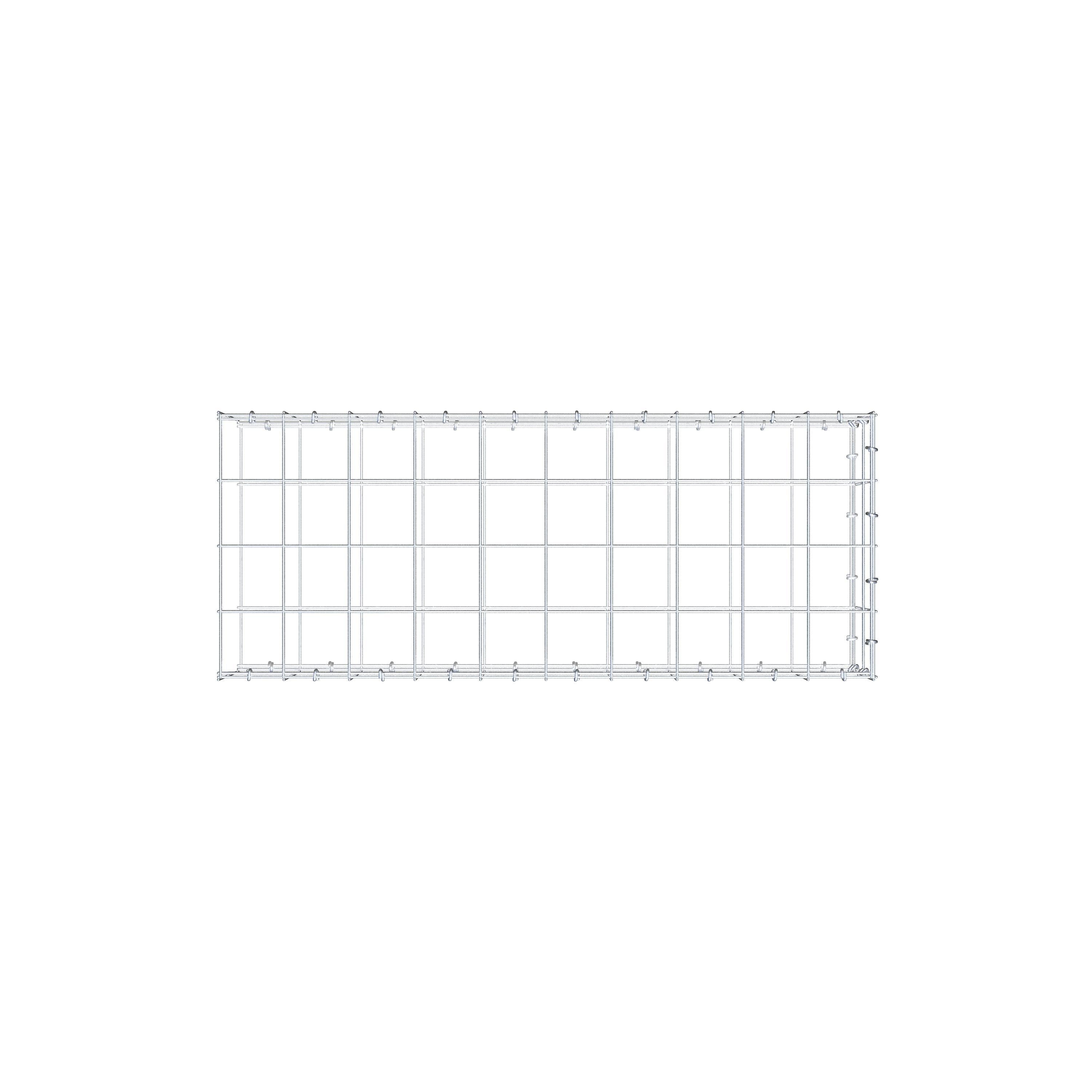 Gabião Tipo 2 100 cm x 20 cm x 40 cm (C x A x P), malhagem 10 cm x 10 cm, anel C