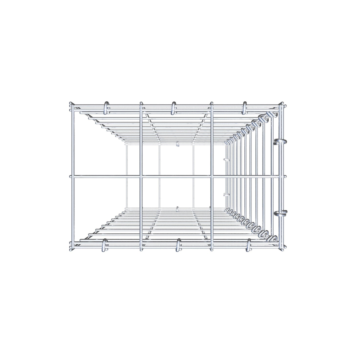 Fourche rapportée type 2 100 cm x 30 cm x 20 cm (L x H x P), maille 10 cm x 10 cm, anneau en C
