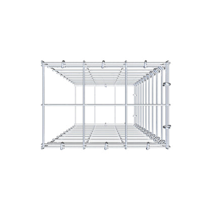 Fourche rapportée type 2 100 cm x 30 cm x 20 cm (L x H x P), maille 10 cm x 10 cm, anneau en C