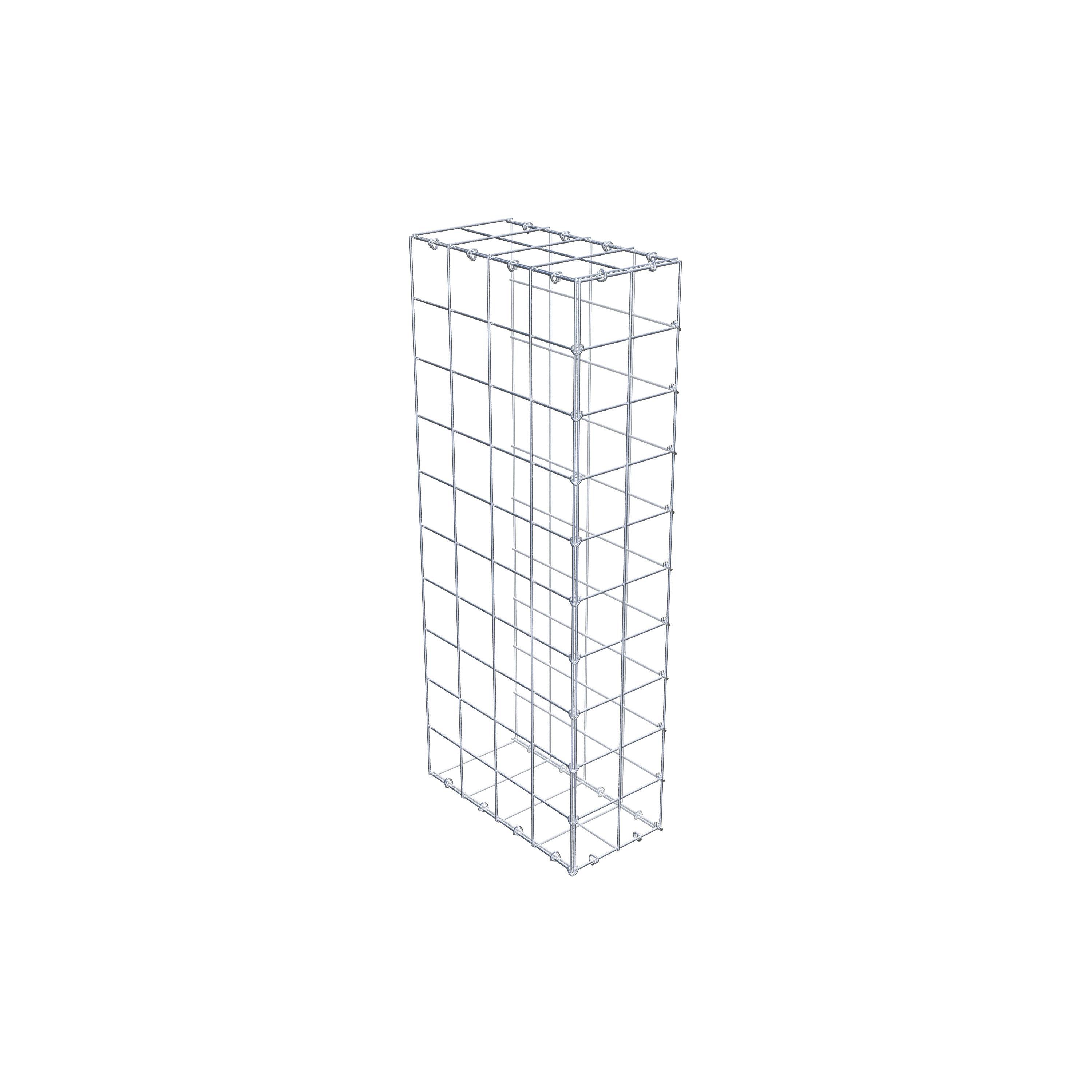 Mounted gabion type 2 100 cm x 40 cm x 20 cm (L x H x D), mesh size 10 cm x 10 cm, C-ring