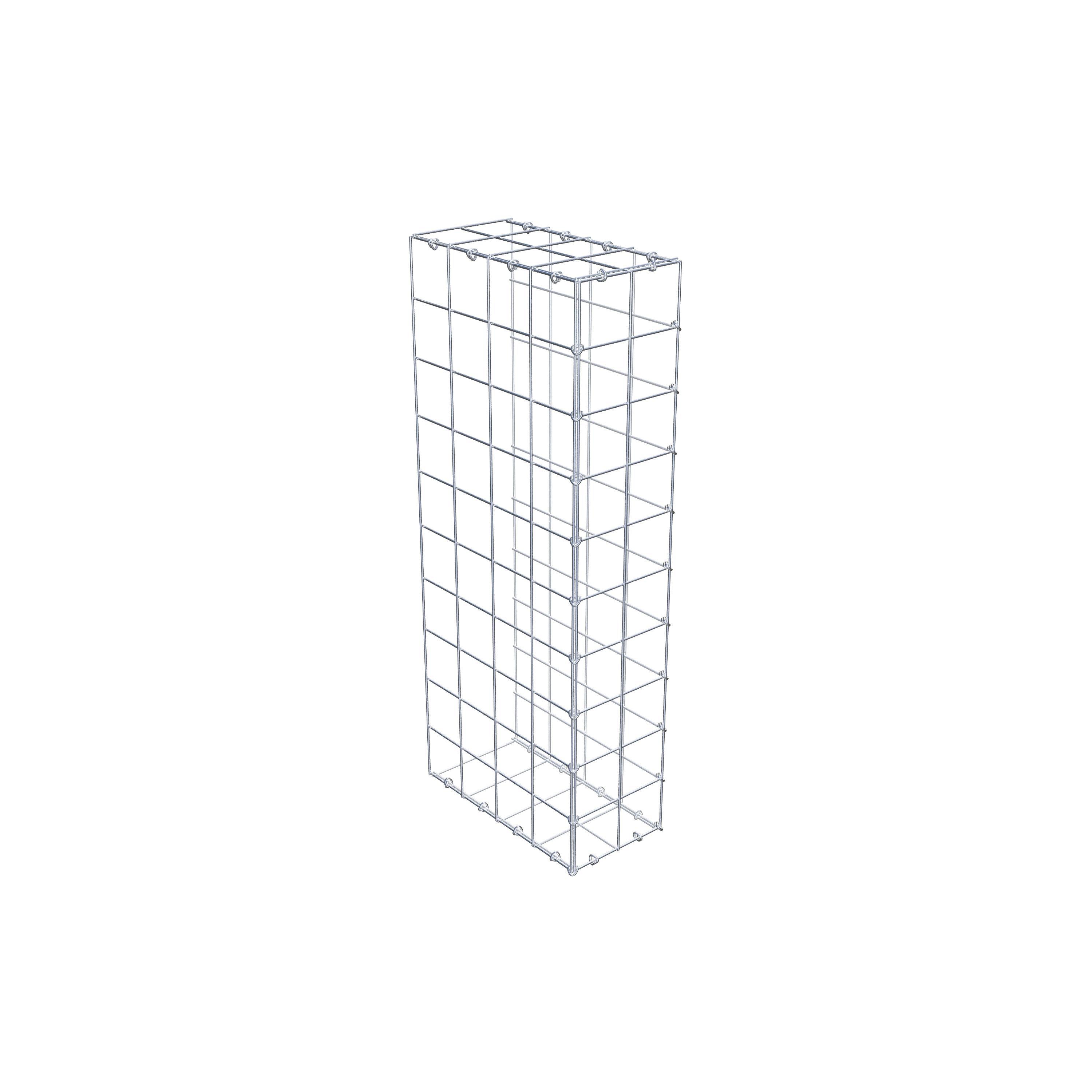 Gavión complementario de tipo 2 100 cm x 40 cm x 20 cm (L x A x P), malla 10 cm x 10 cm, anillo en C