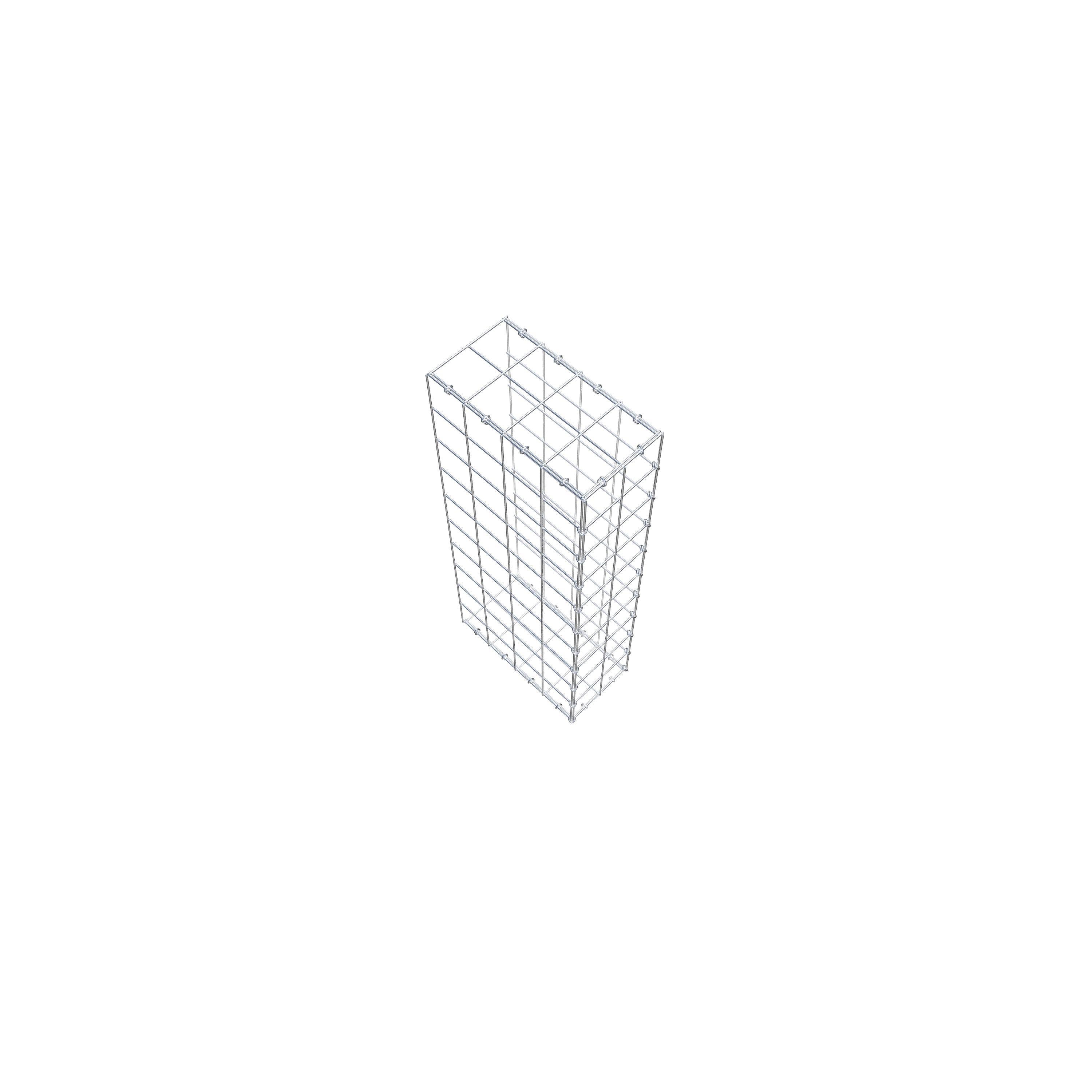 Gavión complementario de tipo 2 100 cm x 40 cm x 20 cm (L x A x P), malla 10 cm x 10 cm, anillo en C