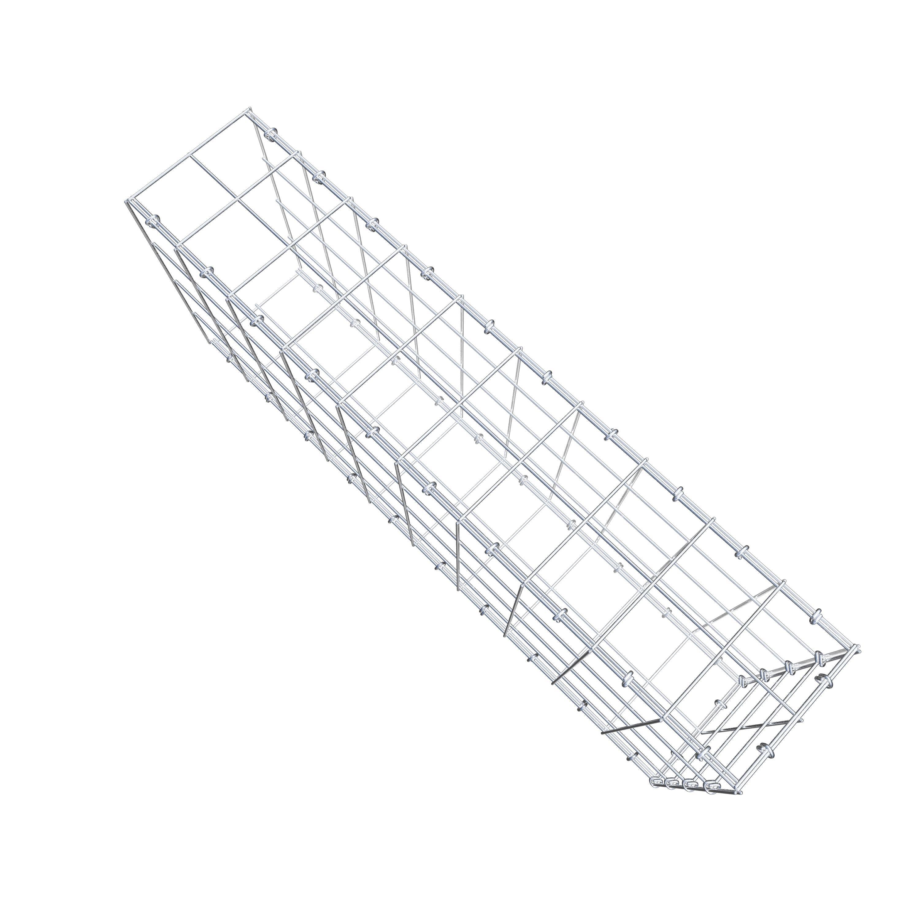 Gavión complementario de tipo 2 100 cm x 40 cm x 20 cm (L x A x P), malla 10 cm x 10 cm, anillo en C