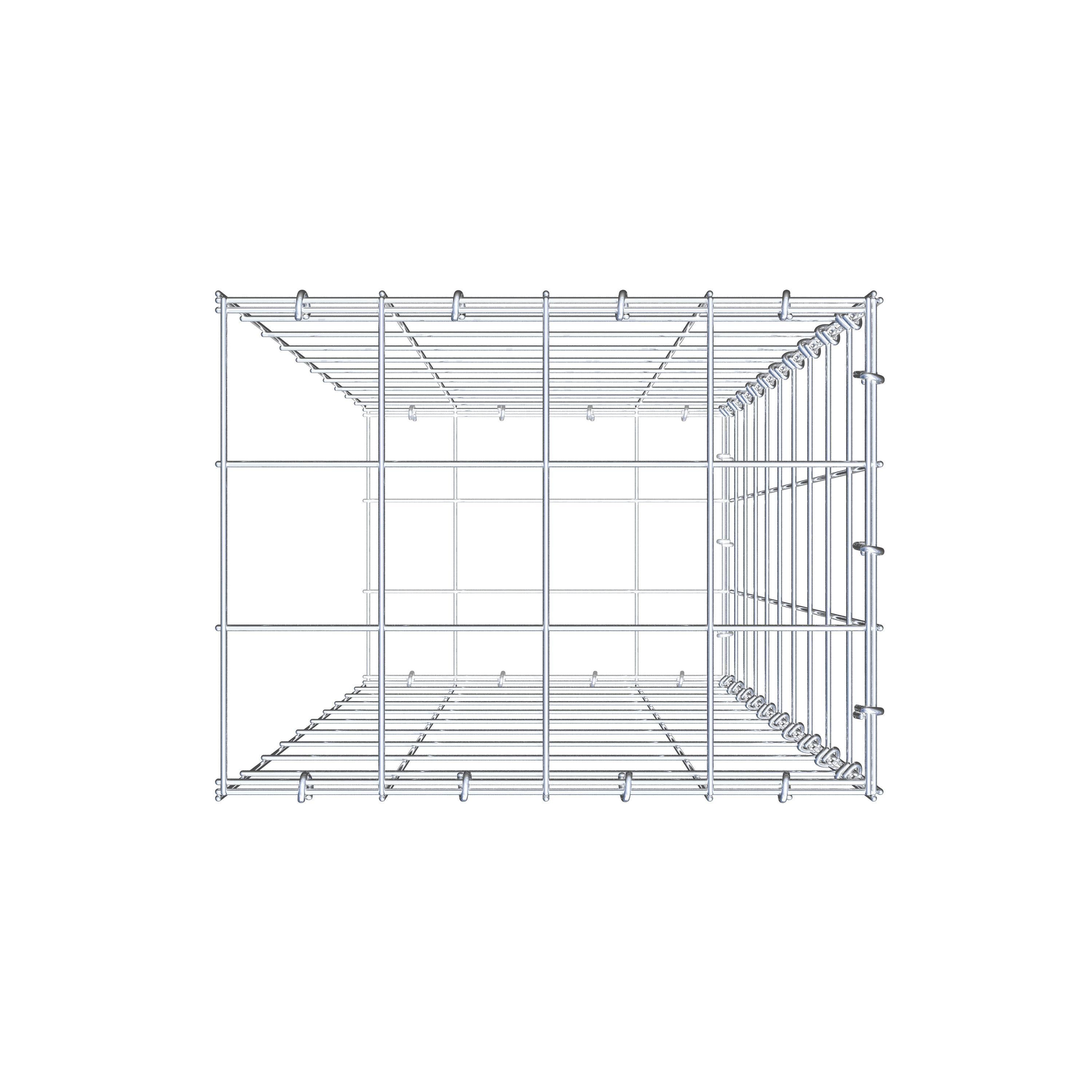 Gavión complementario de tipo 2 100 cm x 40 cm x 30 cm (L x A x P), malla 10 cm x 10 cm, anillo en C