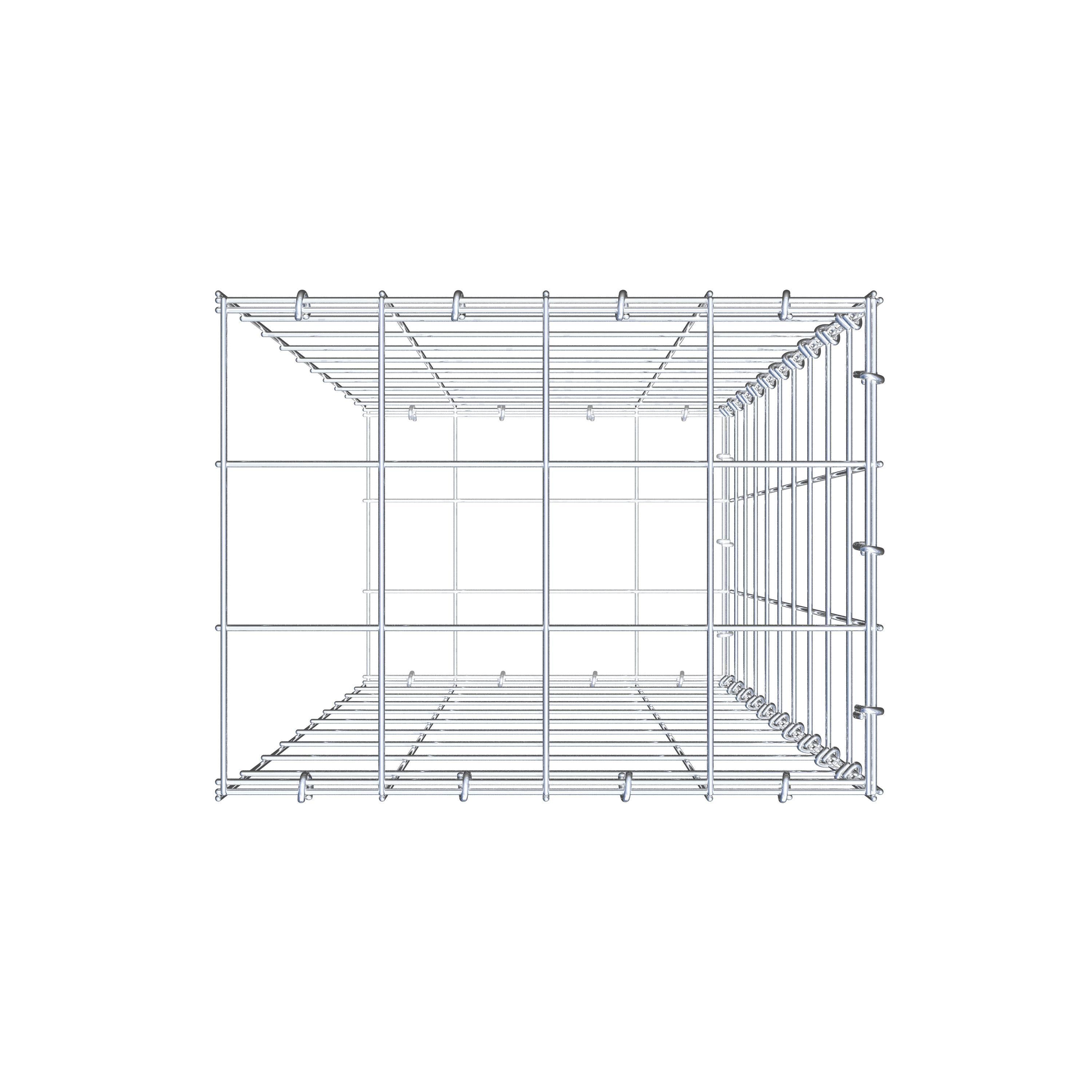 Anbaugabione Typ 2 100 cm x 40 cm x 30 cm (L x H x T), Maschenweite 10 cm x 10 cm, C-Ring