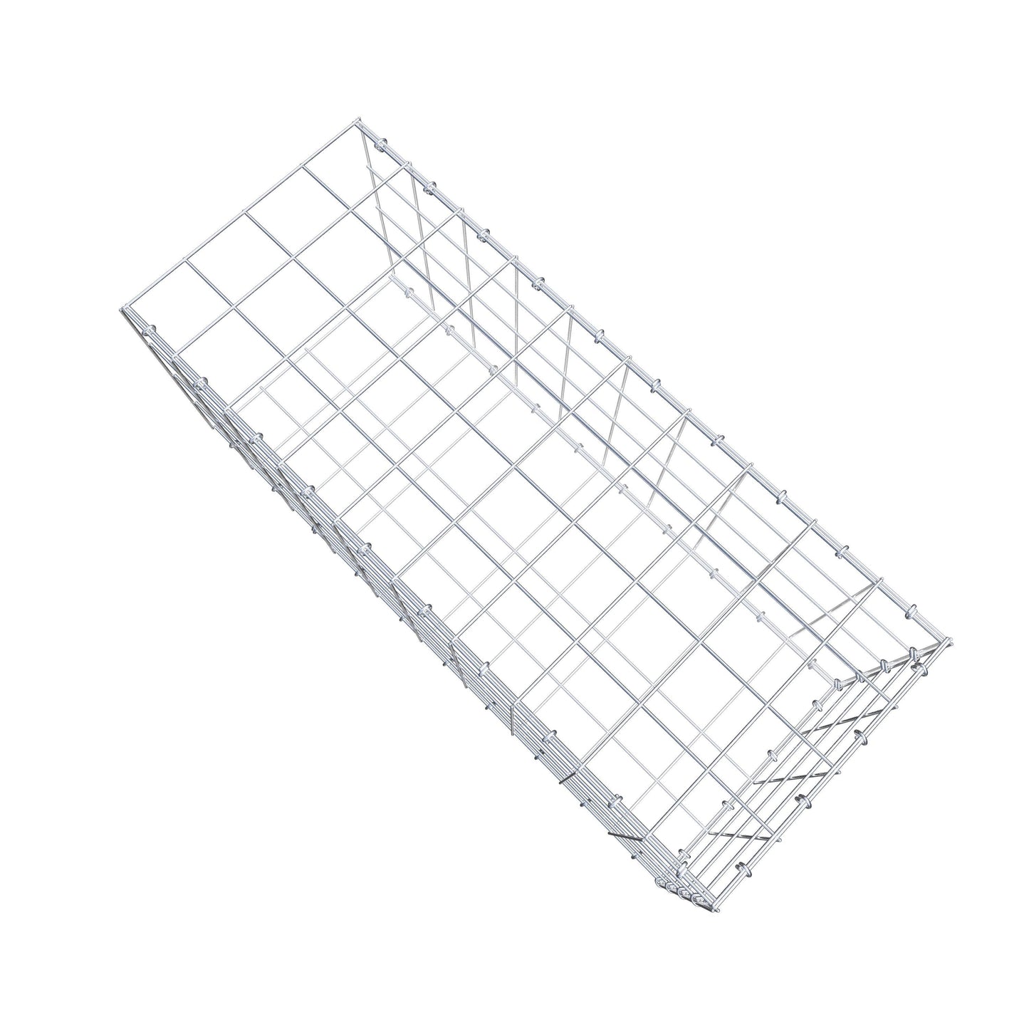 Mounted gabion type 2 100 cm x 40 cm x 40 cm (L x H x D), mesh size 10 cm x 10 cm, C-ring
