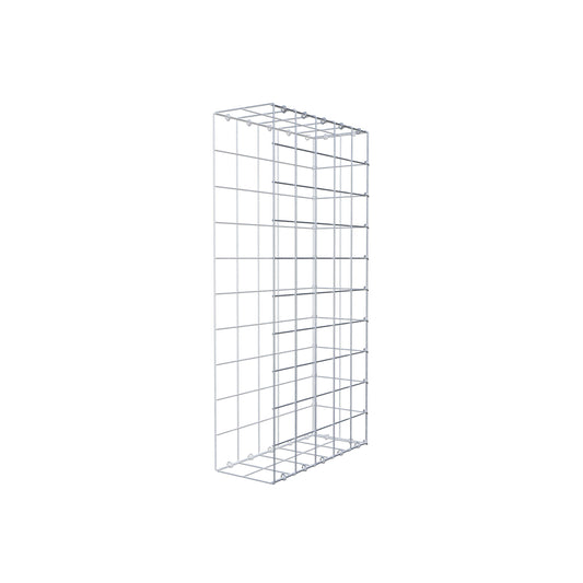 Typ 2 påbyggnadsgabion 100 cm x 50 cm x 20 cm (L x H x D), maskstorlek 10 cm x 10 cm, C-ring