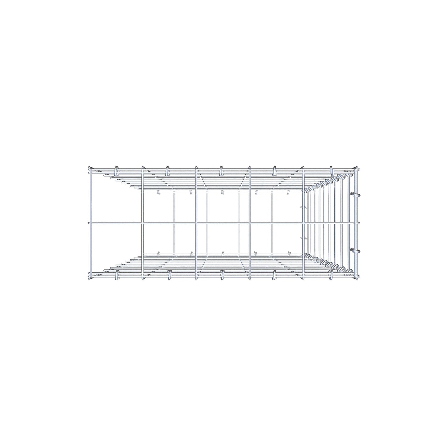 Gavión complementario de tipo 2 100 cm x 50 cm x 20 cm (L x A x P), malla 10 cm x 10 cm, anillo en C