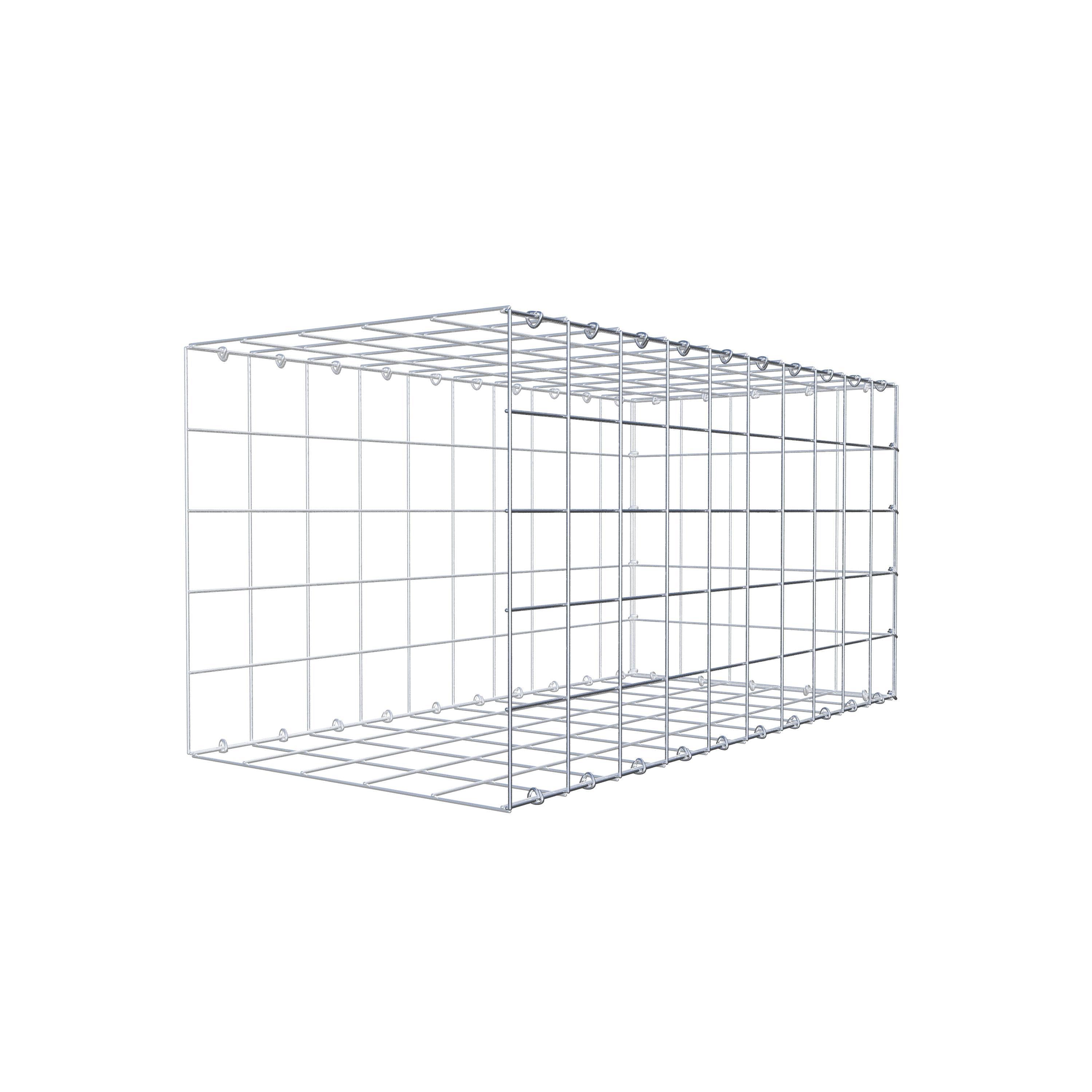 Monteret gabion type 2 100 cm x 50 cm x 50 cm (L x H x D), maskestørrelse 10 cm x 10 cm, C-ring